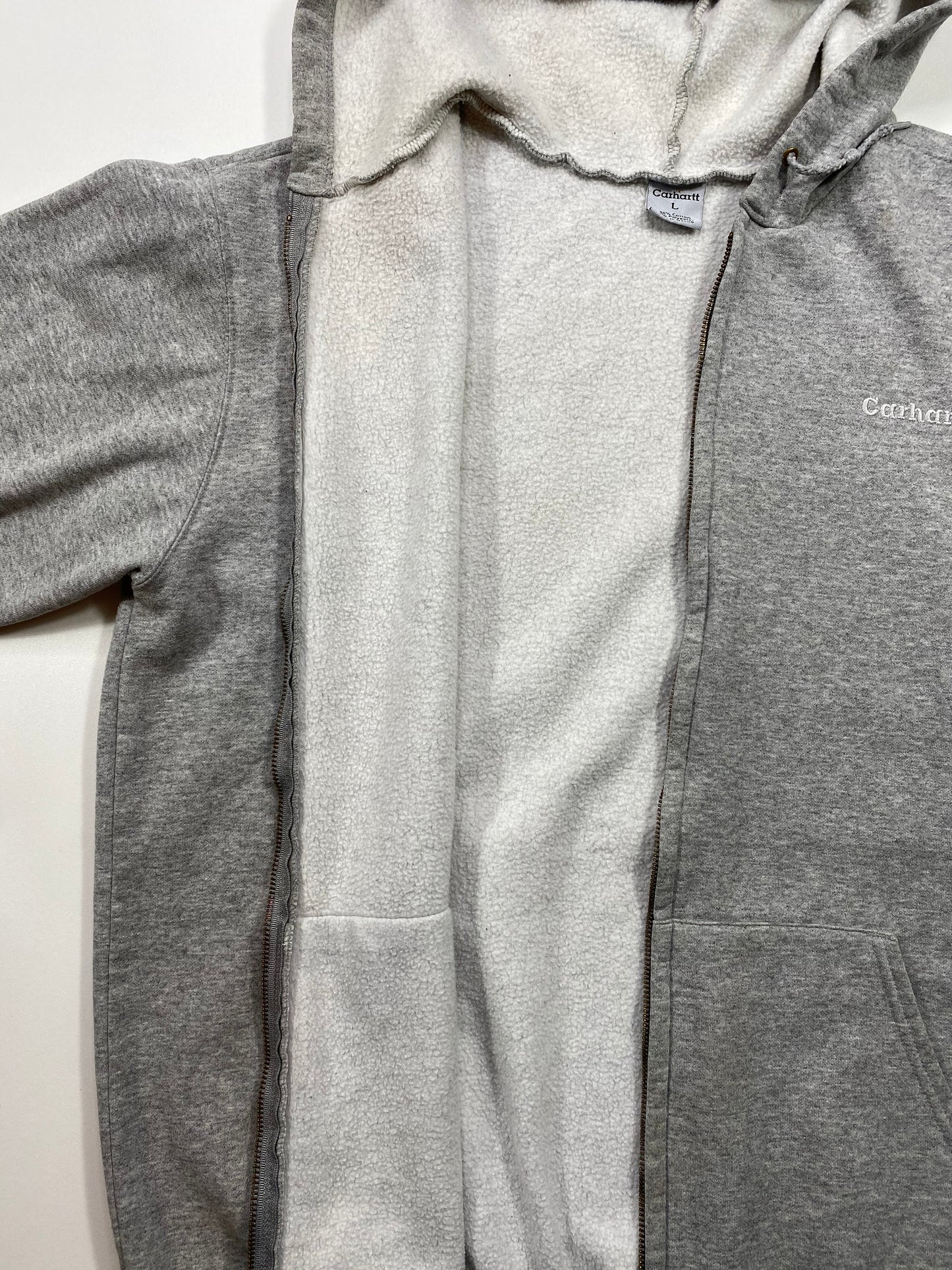 CARHARTT Size L Vintage Zip Up Hoodie Sweat-Shirts / 5865