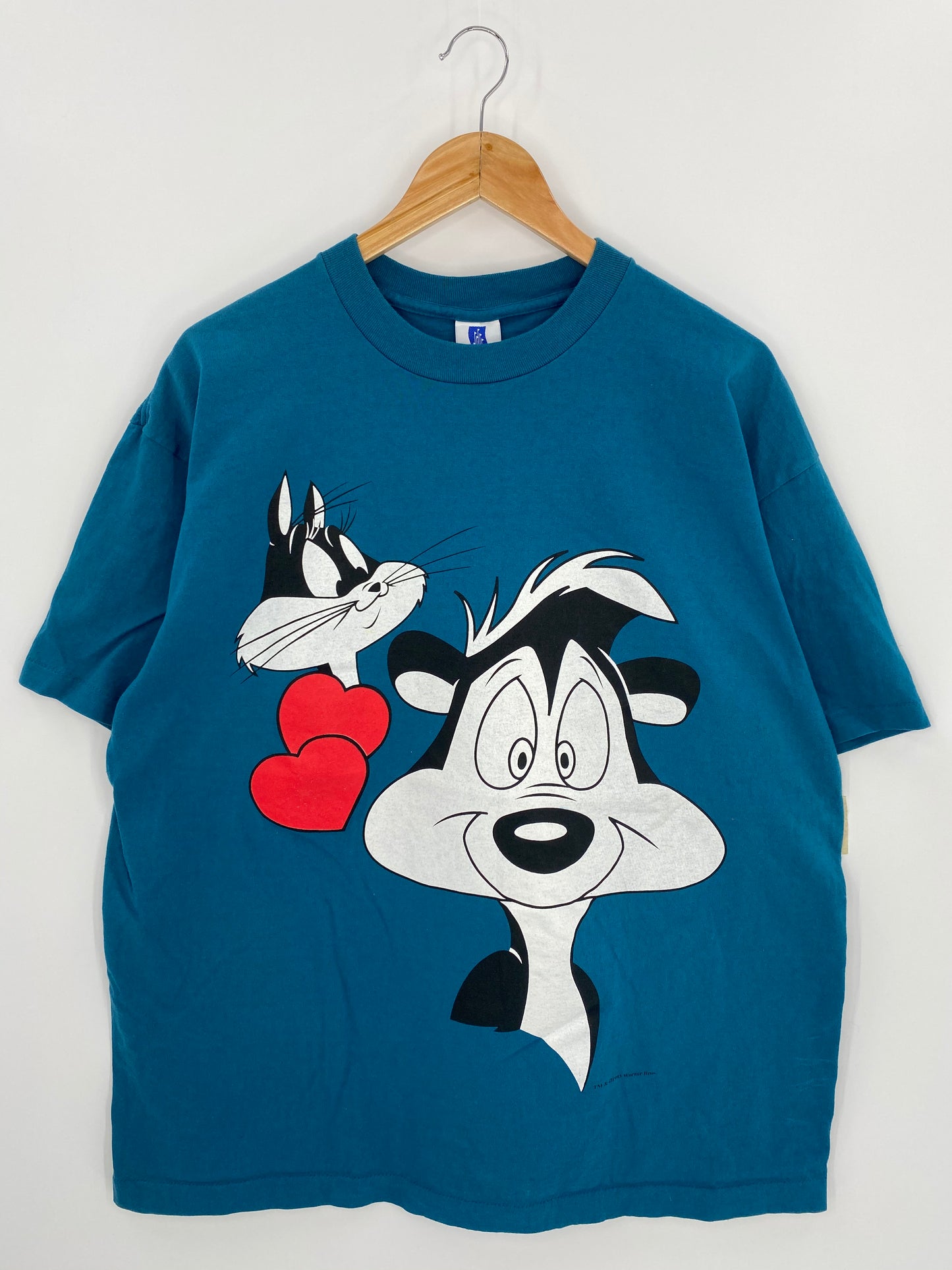 1995 WARNER BROS Pepe Le Pew Made in USA Size XXL Vintage T-shirt / 6852