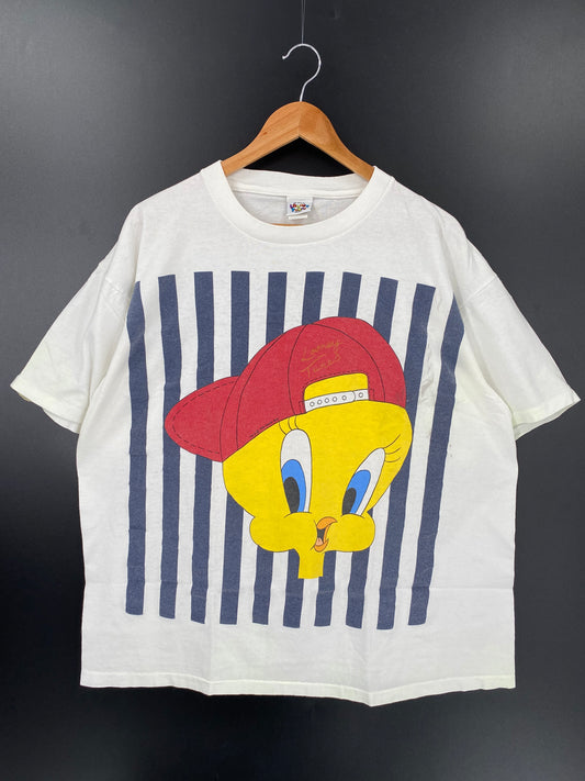 1994 LOONEY TUNES TWEETY Made in USA Size XL Vintage T-Shirt / K1879