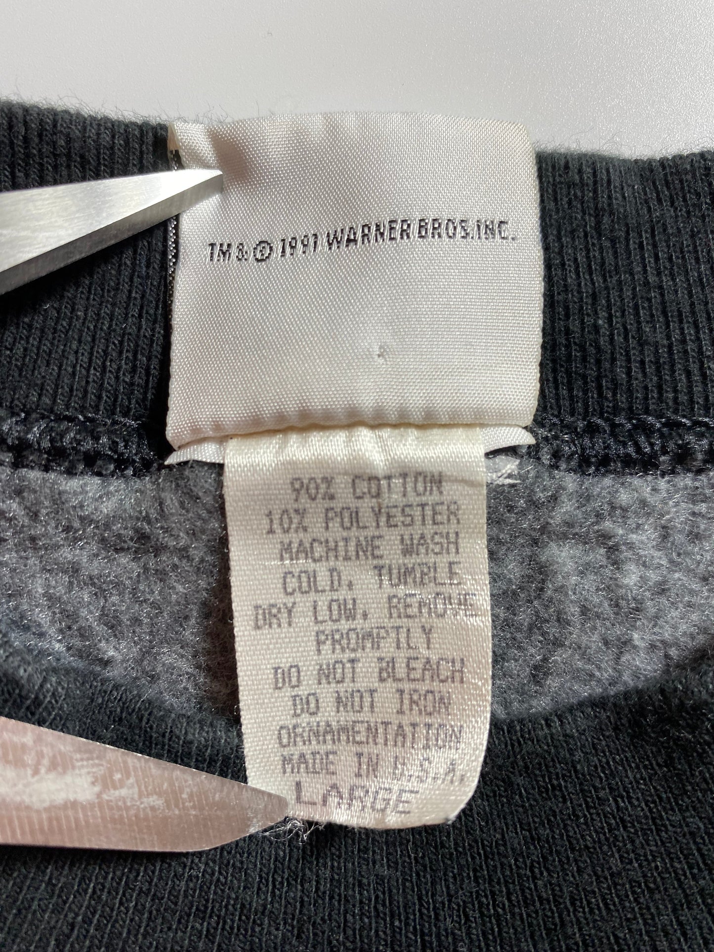 90’s LOONEY TUNES SYLVESTER CAT Made in USA Size L Vintage Sweat-shirt / A708