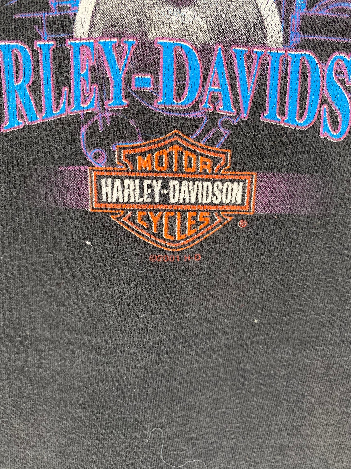 2001 HARLEY DAVIDSON Made in USA Size L Vintage T-Shirt / K556