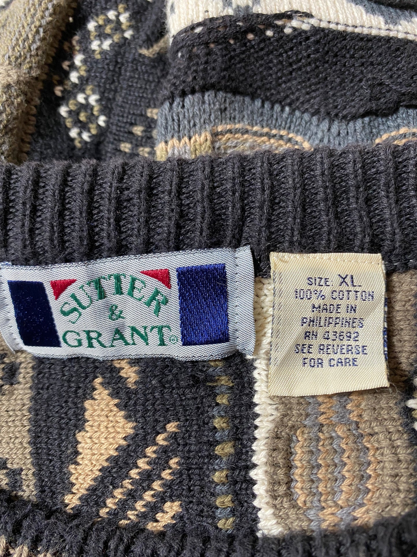 Vintage 3D COOGI- Style Size XL Knit Sweater / K3867