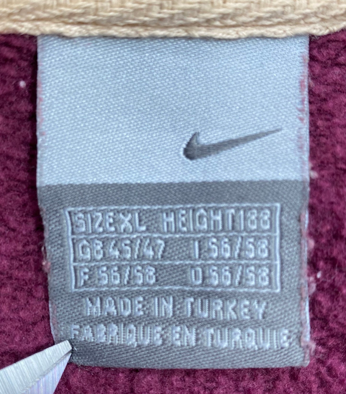 00' Nike Mini Swoosh Damage Vintage Hoodie Sweat-Shirt / 4497