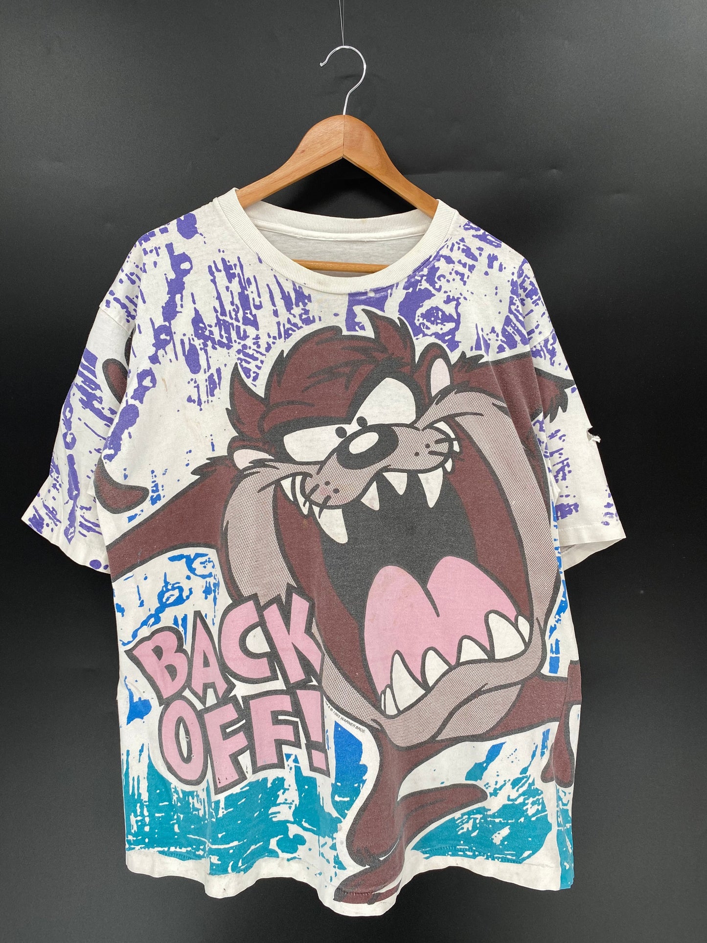 1993 LOONEY TUNES TAZ No tag Approx. Size XL Vintage T-Shirts / A2601