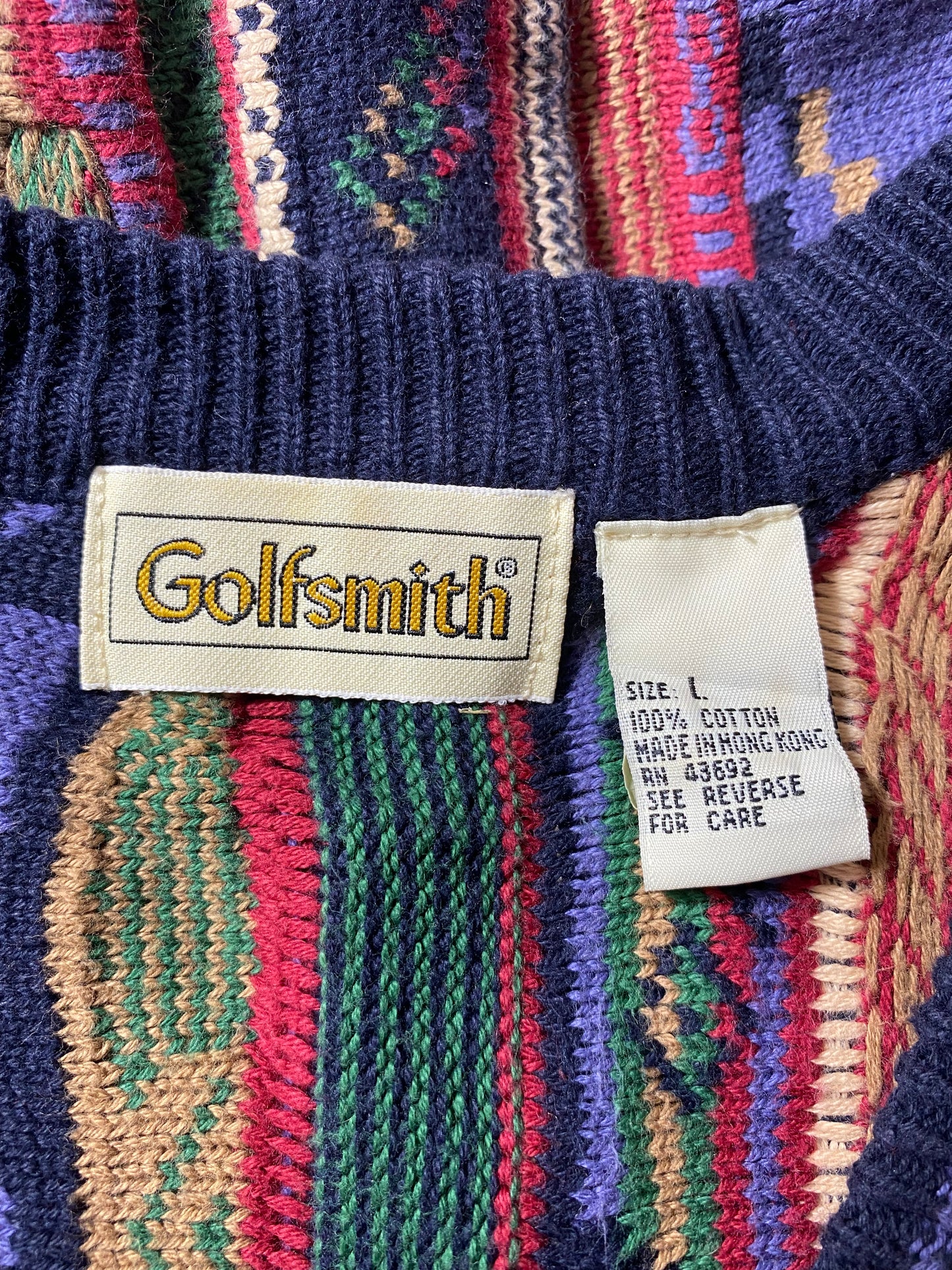 Vintage 3D COOGI- Style Size L Knit Sweater / K2782