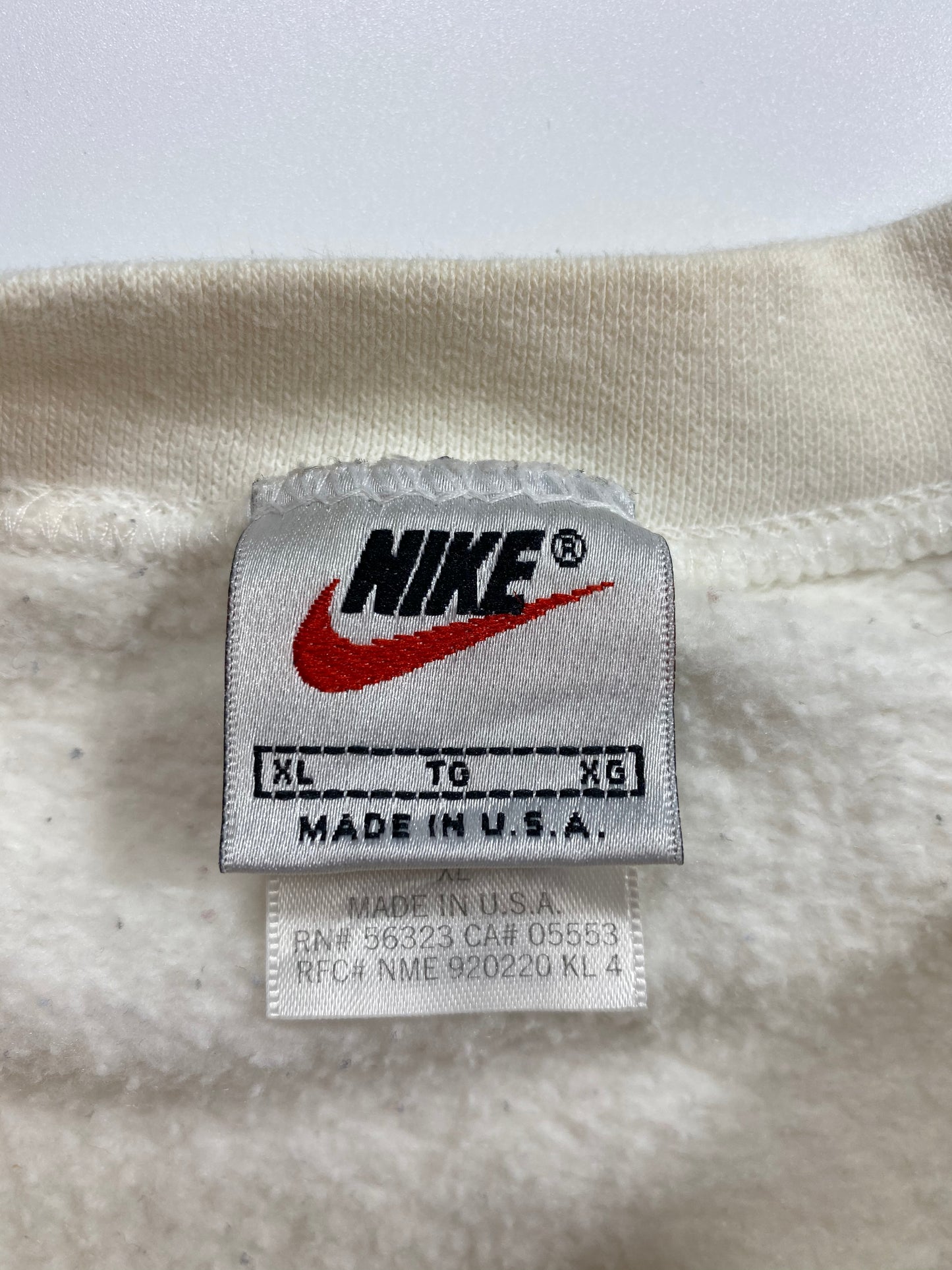 90’s NIKE Mini Swoosh Made in USA Size XL Vintage Sweat-shirt  / 7281