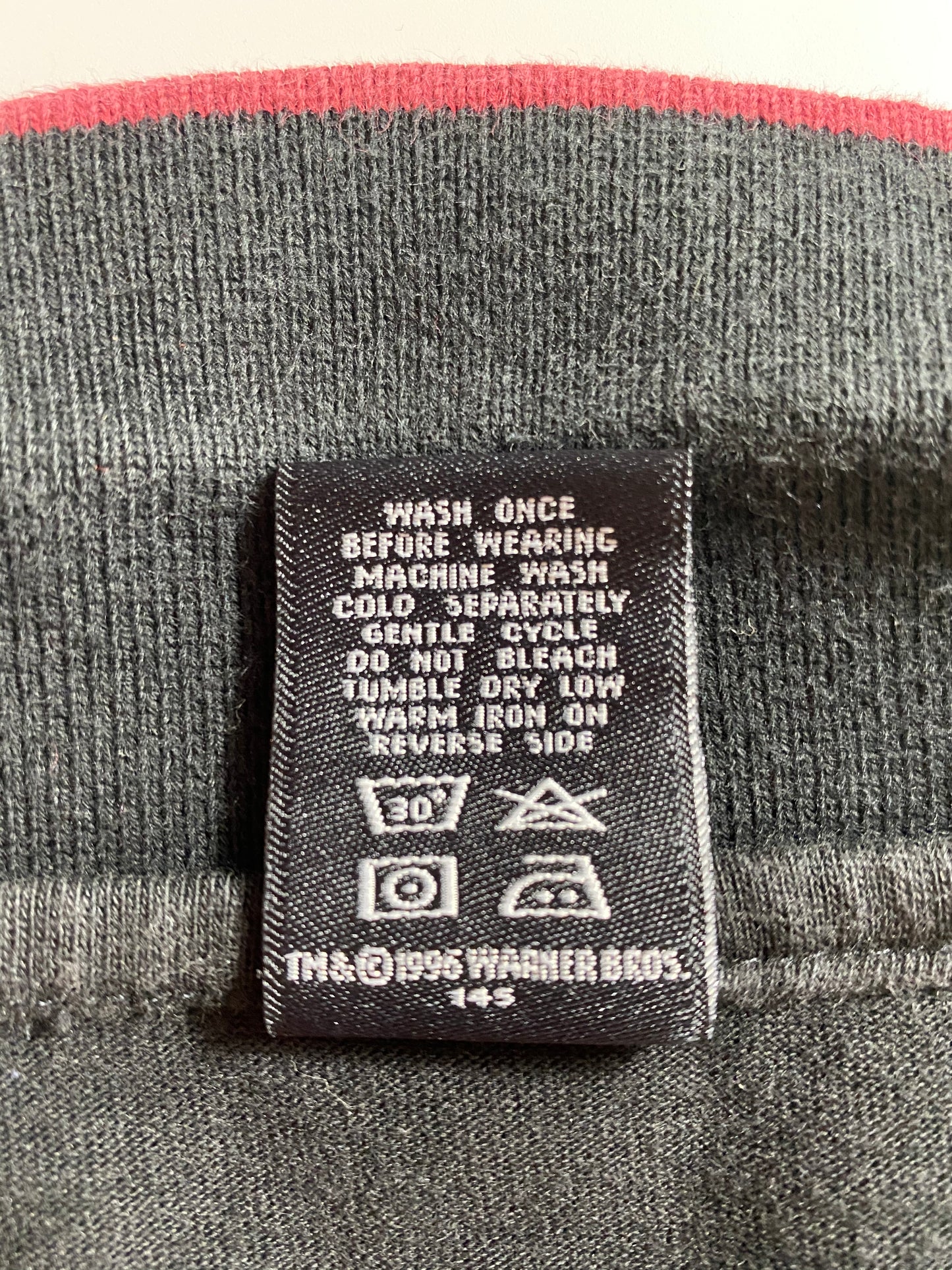 1996 LOONEY TUNES TAZ KINGPIN Size L Zip-up Vintage T-Shirt / 8542