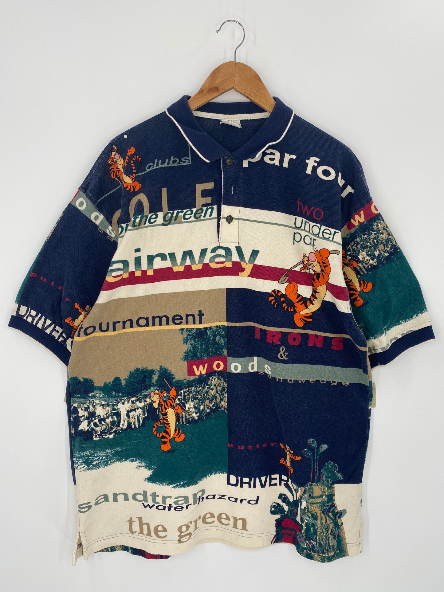 00’ DISNEY TIGER Size XXL Vintage Polo Shirt / 8431