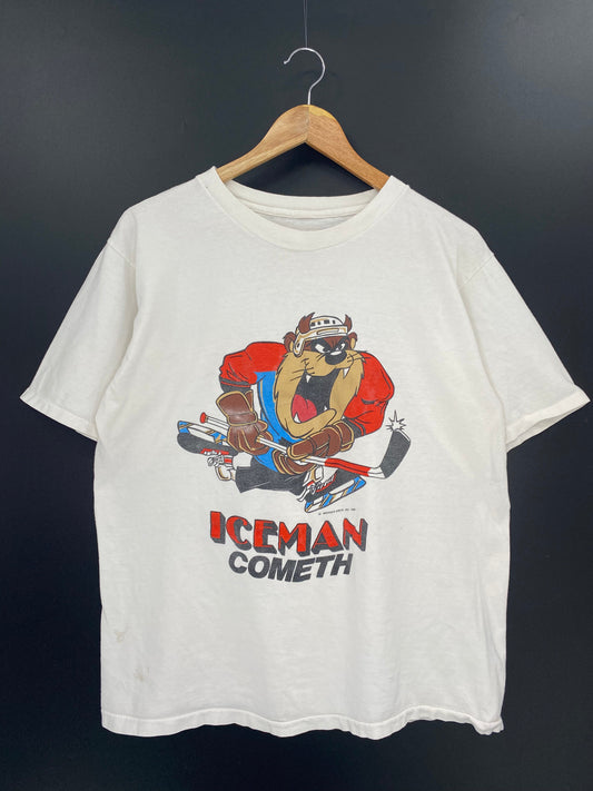 1989 LOONEY TUNES TAZ Size No Tag (Approx. M) Vintage T-Shirt / K9086