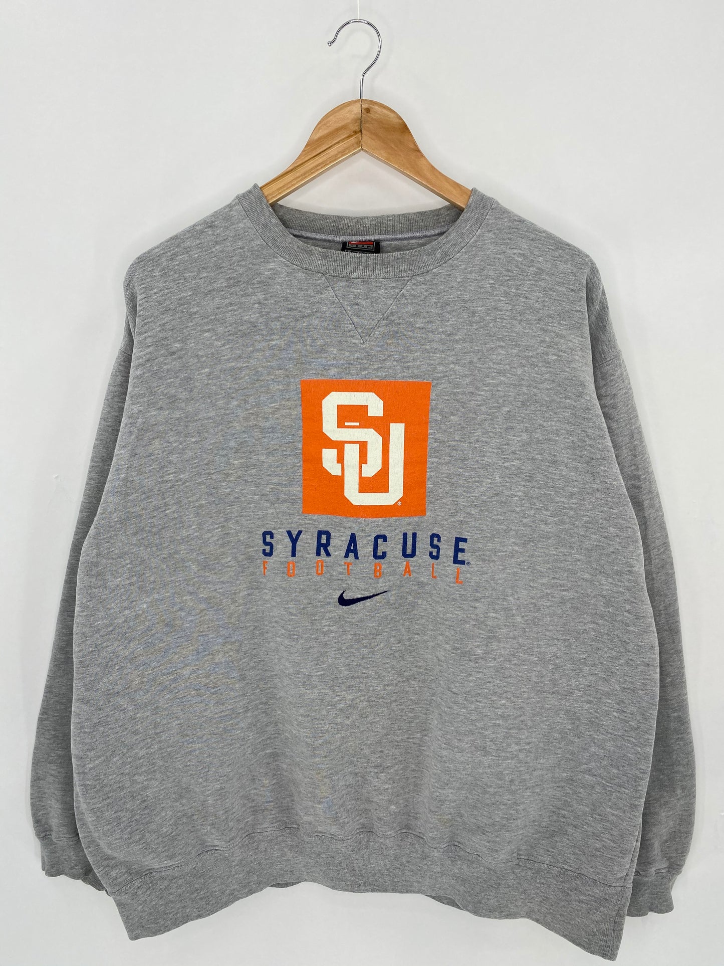 90’s NIKE SYRACUSE FOOTBALL Size XL Vintage Sweat-shirt / 6566