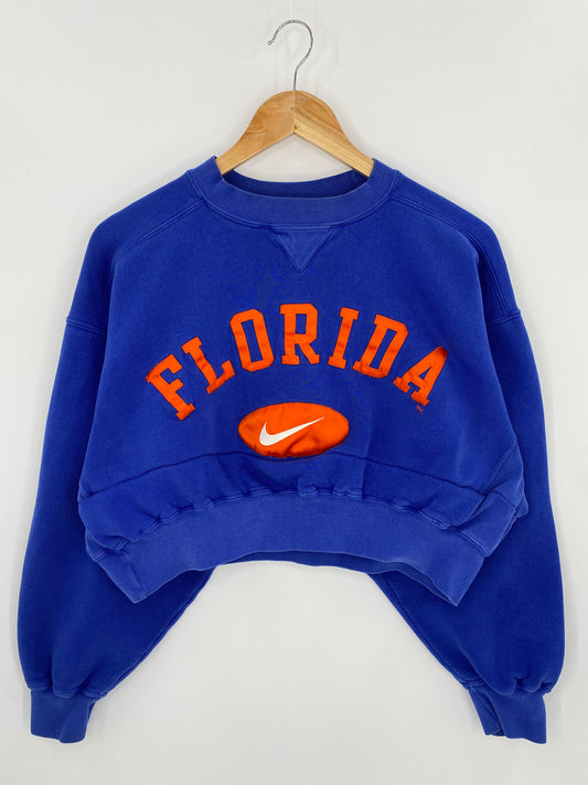 00’ Remake NIKE FLORIDA Size Ladies L-XL Vintage Short Length Sweat-shirt / 7016