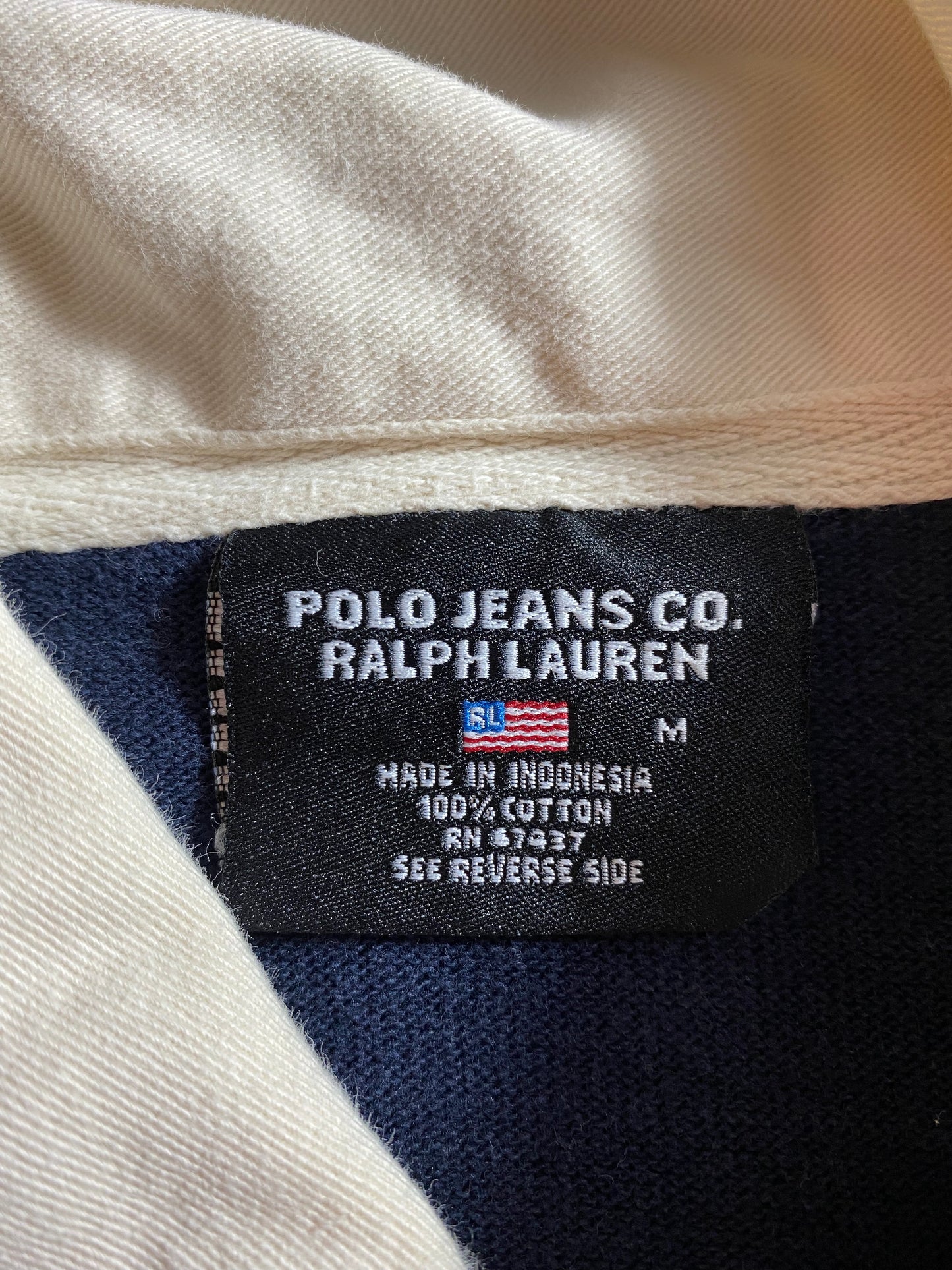 90’s POLO JEANS RALPH LAUREN Size M Vintage Rugby-Shirt / K3540