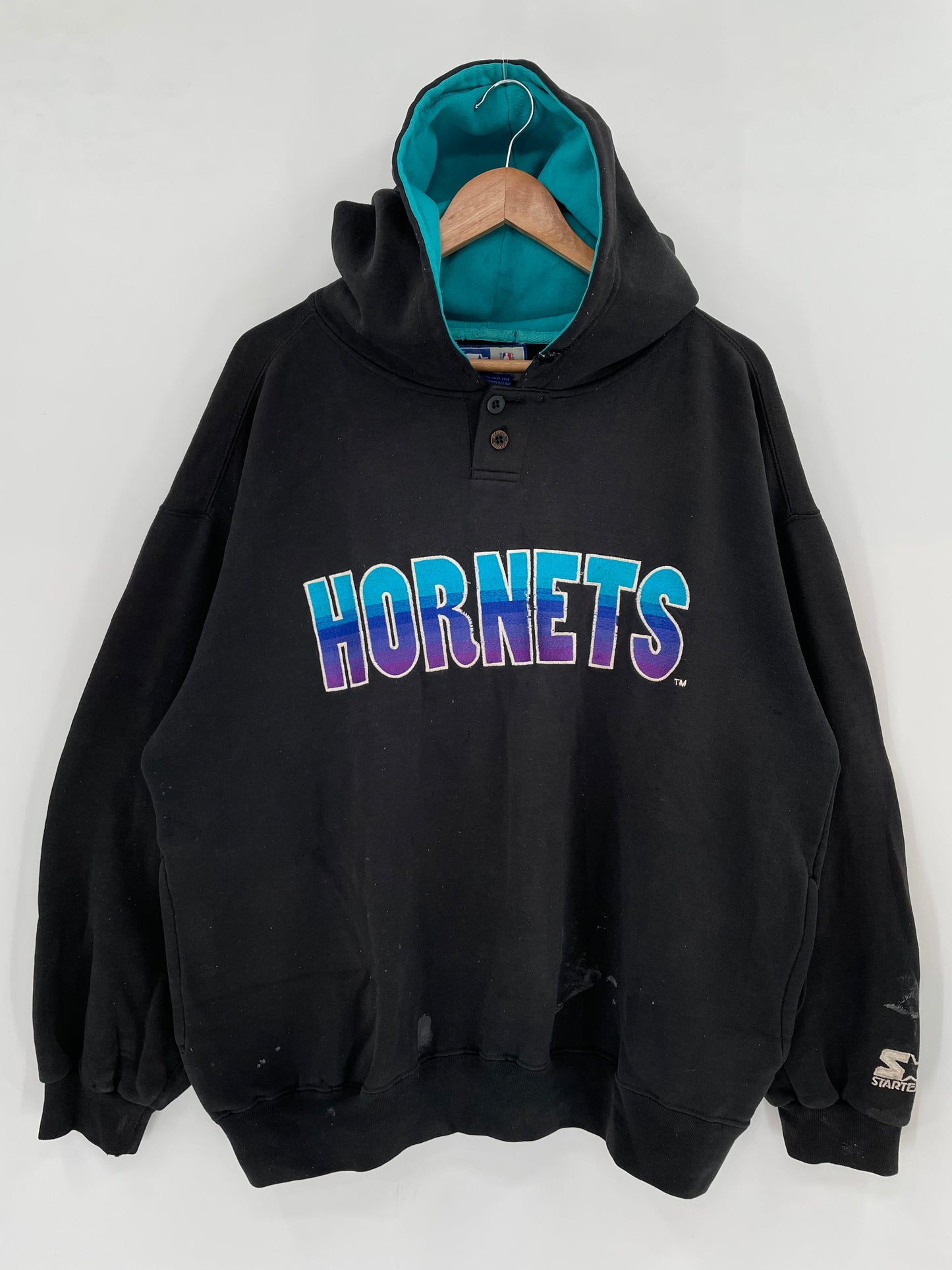 90's STARTER CHARLOTTE HORNETS Size L Vintage NBA Sweat-Shirts / K2027