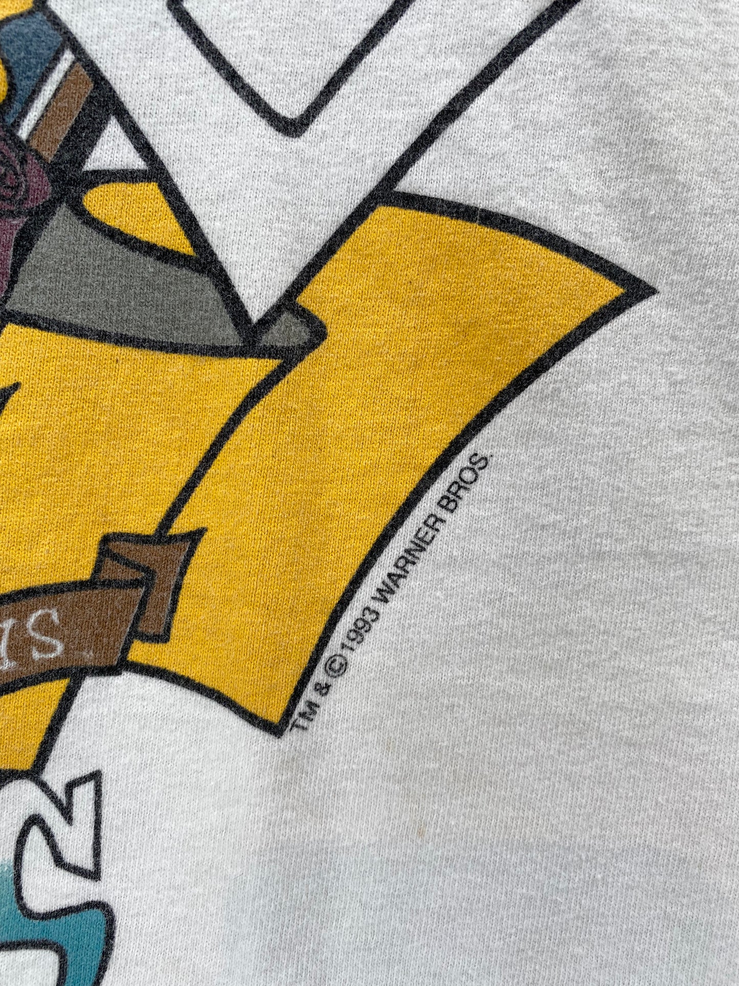 1993 LOONEY TUNES SUPER BOWL XXVII DALLAS COWBOYS Made in USA Size L Vintage T-shirt / K4072