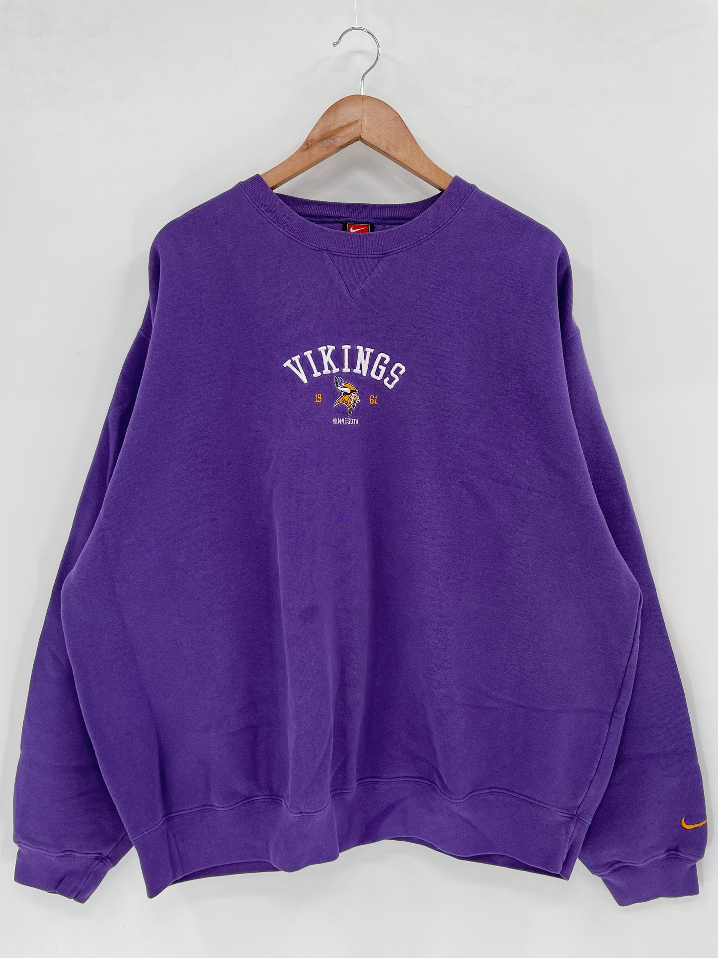 00’ NIKE MINNESOTA VIKINGS Size XL Vintage NFL Sweat-shirt / K1721