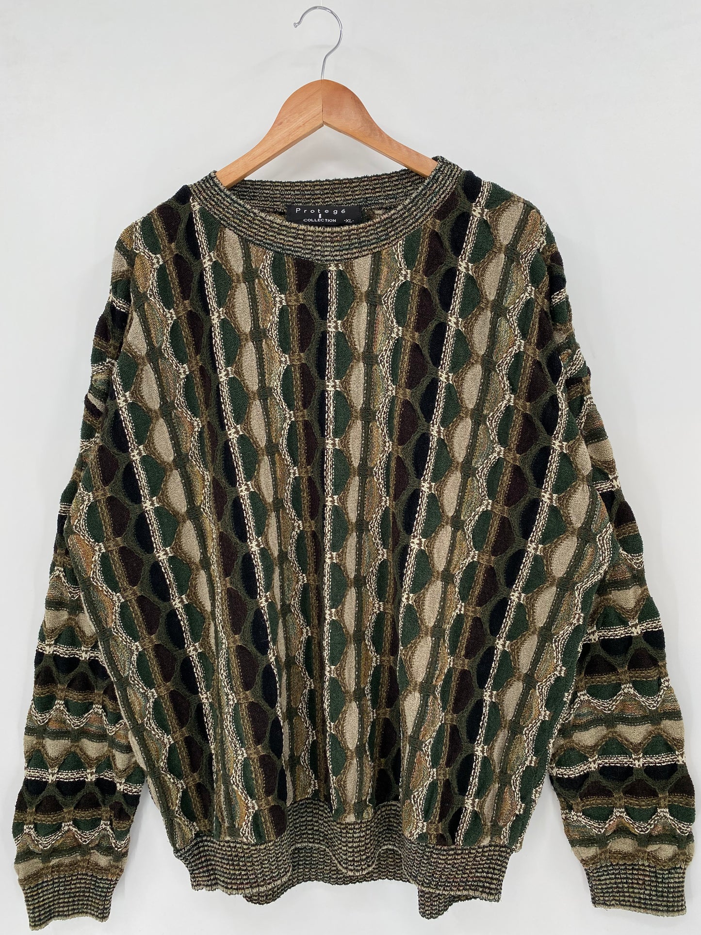 Vintage 3D COOGI- Style Made in USA Size XL Knit Sweater / K3480