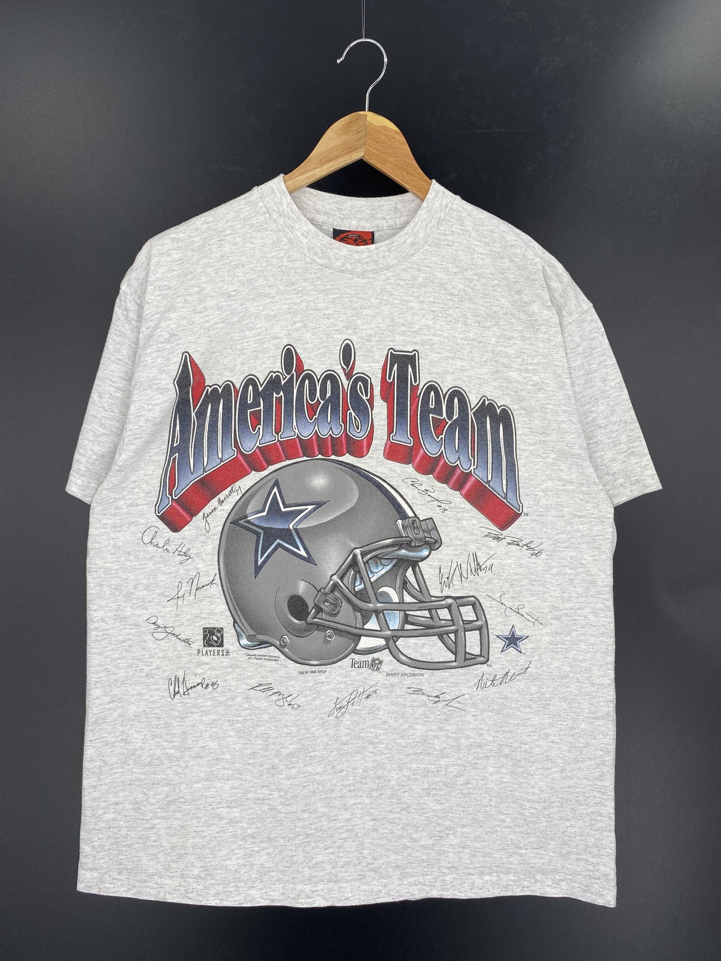 1995 AMERICA'S TEAM Made in USA Size XL Vintage NFL T-shirt / K6334