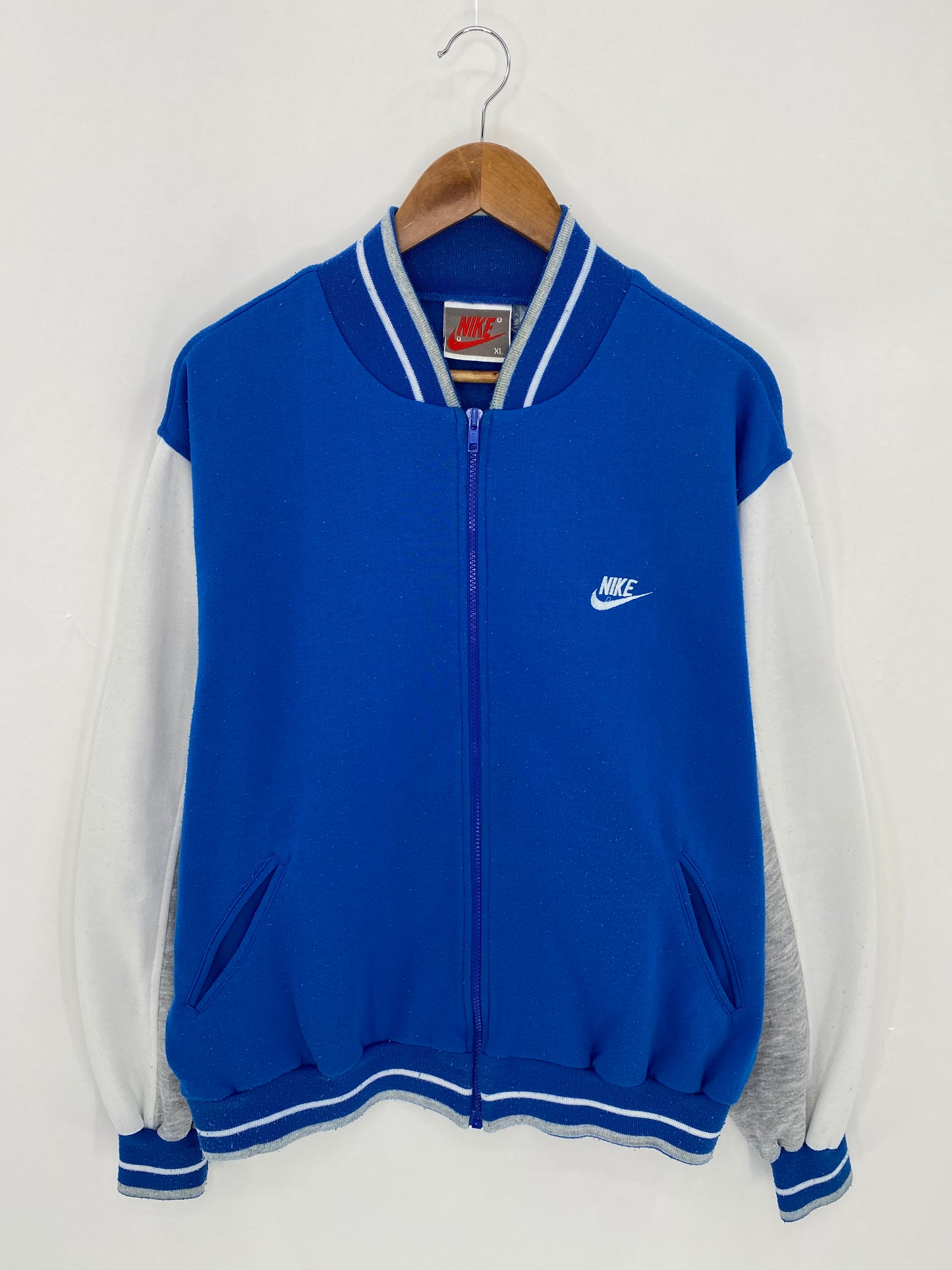 90’s NIKE Silver Tag Size XL Vintage Zip-up Sweat-shirt / 6803