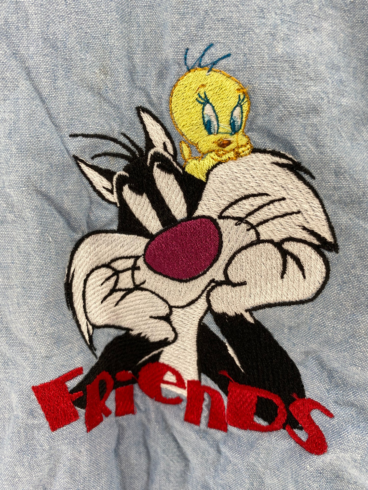 Vintage LOONEY TUNES Size No tag (Approx.L-XL) Long Sleeve Shirts / k600