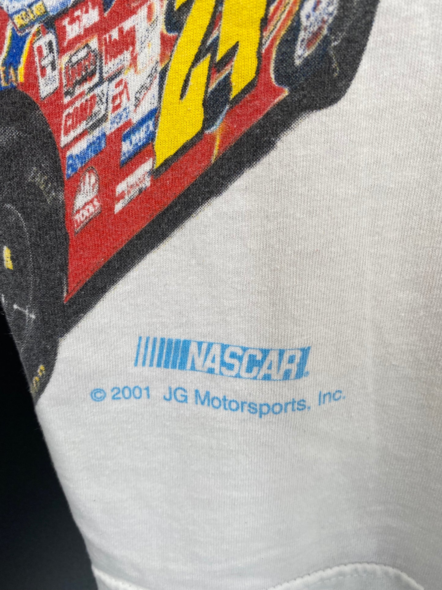 2001' NASCAR JEFF GORDON Size L Vintage Racing T-Shirt / K2657