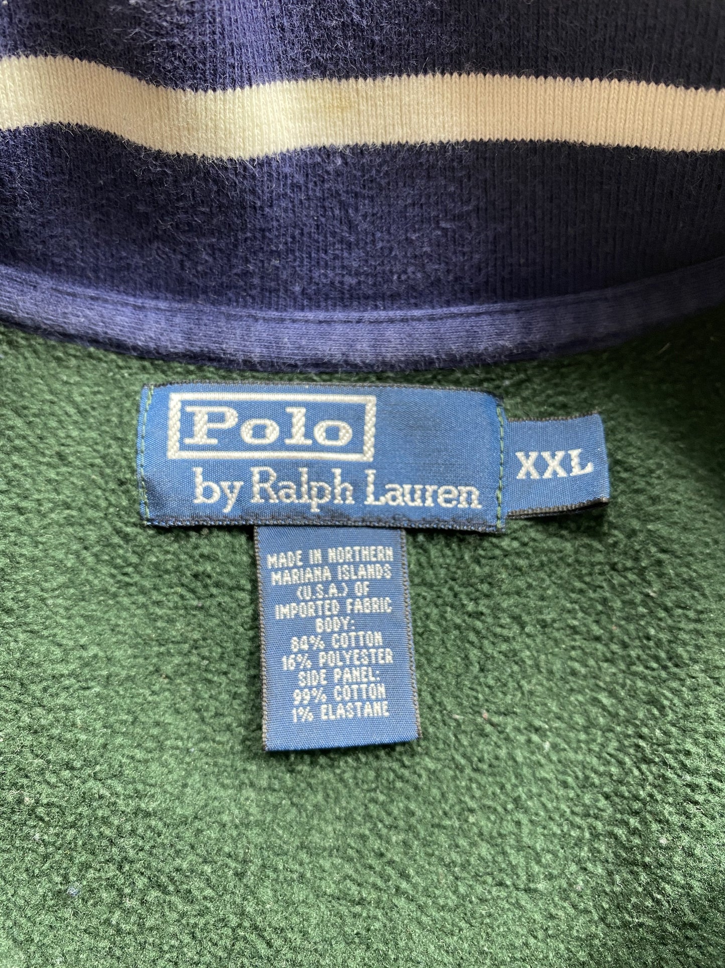 Vintage POLO RALPH LAUREN Size XXL Half Zip Sweat-shirt / A9222