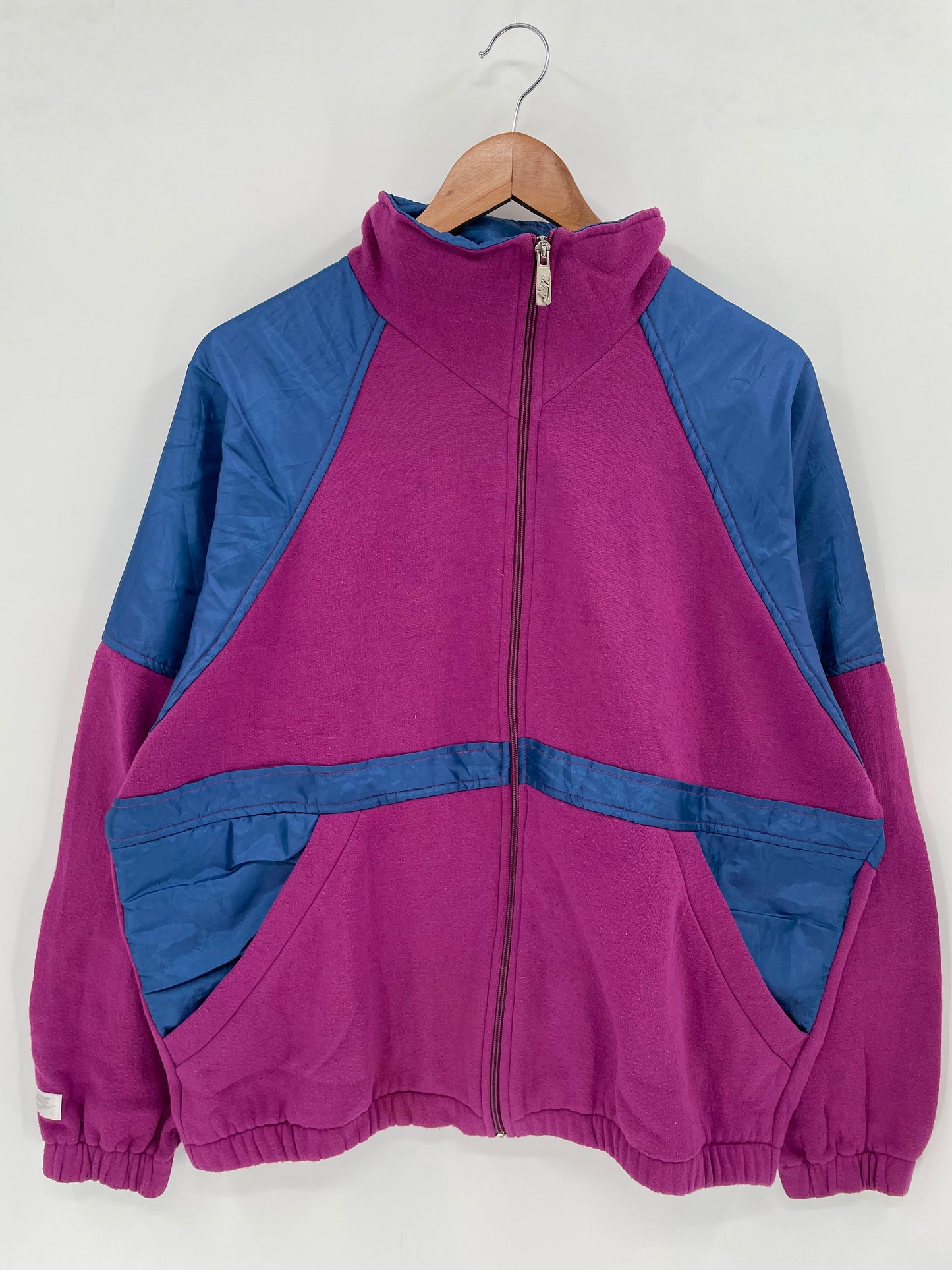 90’s NIKE Size Ladies L Vintage Half Zip Sweat-Shirt / E3259S