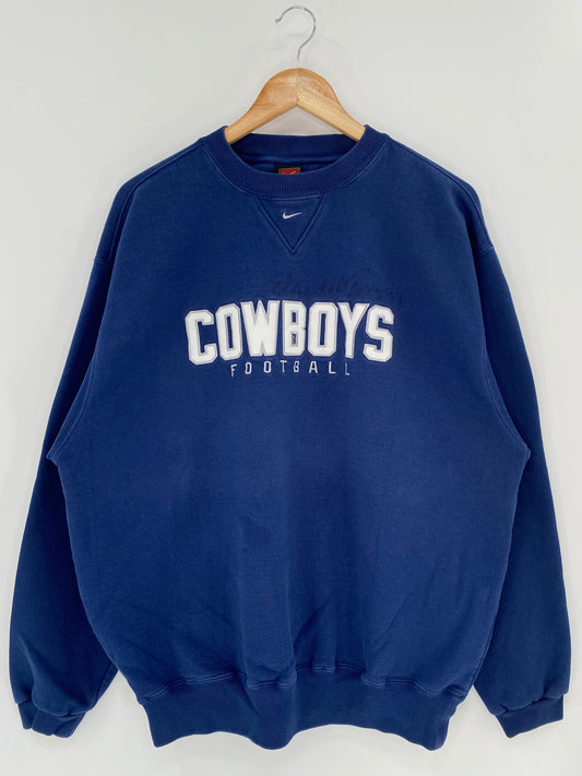 00’ NIKE COW BOYS  Size M Vintage NFL Sweatshirt / 9994
