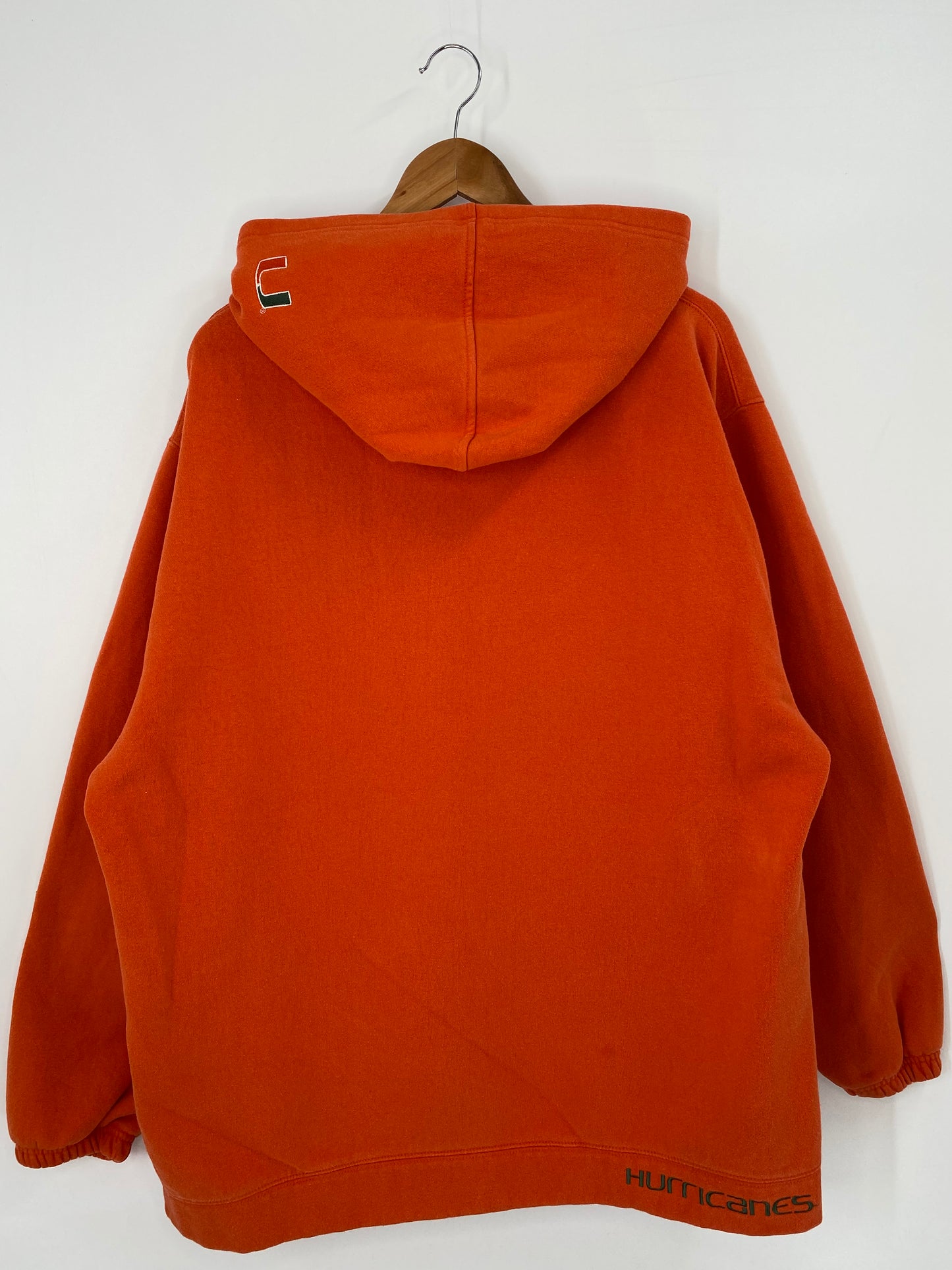 00' NIKE MIAMI HURRICANES Size XL Vintage Hoodie Sweat-Shirt / K3946
