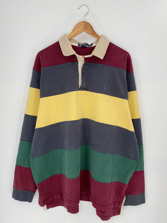 90’s POLO RALPH LAUREN Size XXL Vintage Rugby-Shirt / K9349