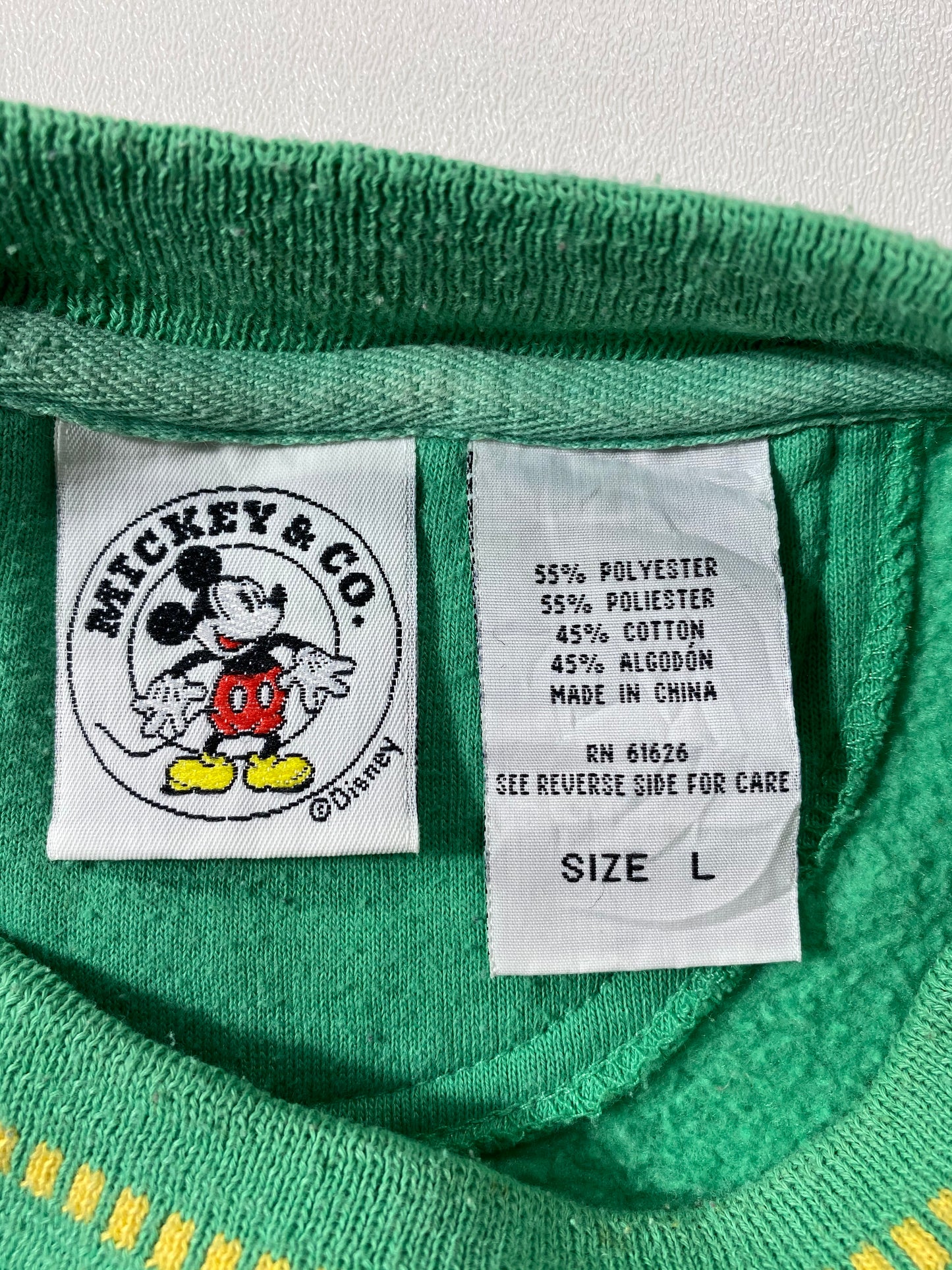 90’s DISNEY MICKEY Size L Vintage Sweat-shirt / 6526