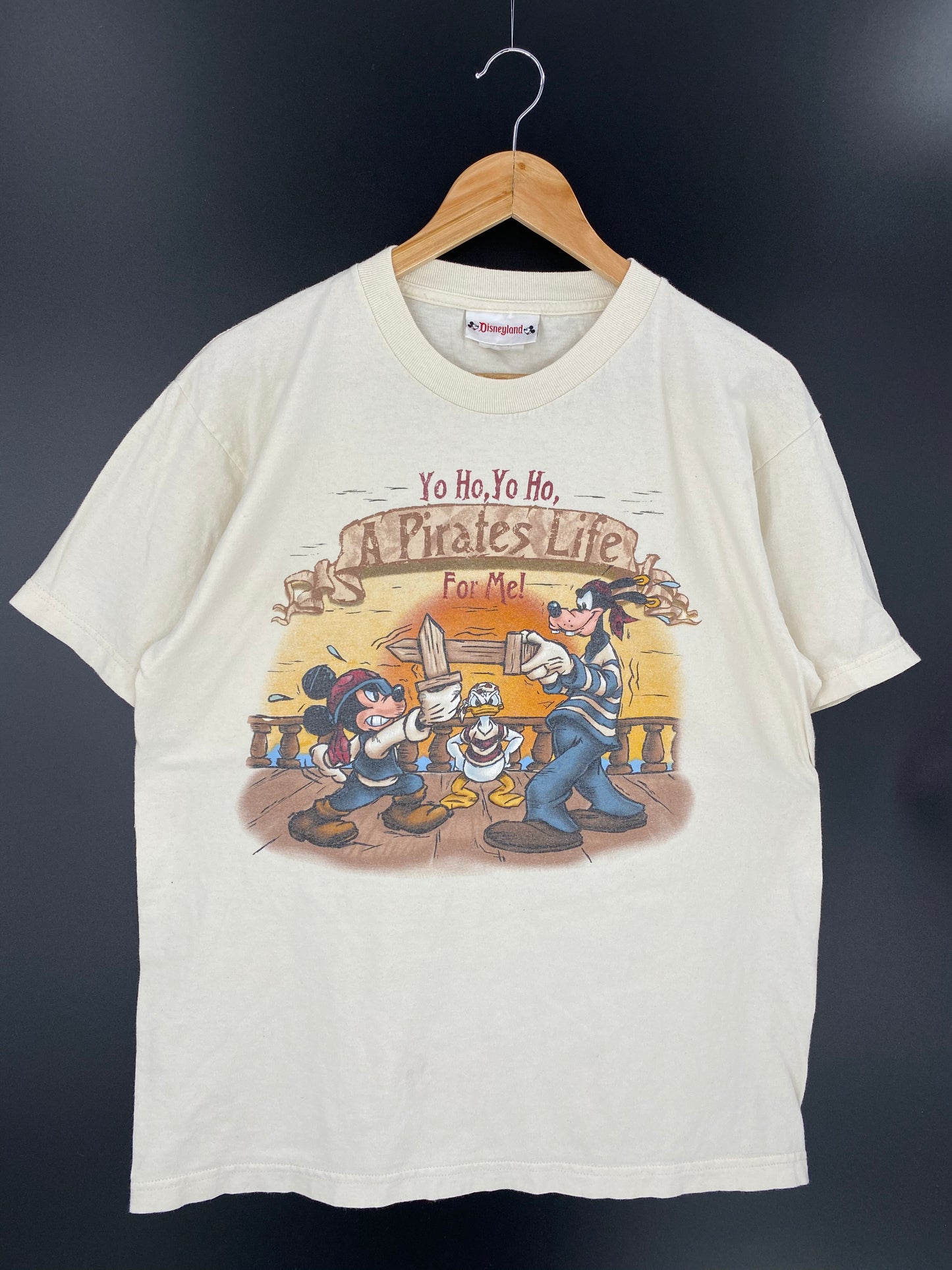 00’ Disney A Pirates Life Size No Tag (Approx. XL) Vintage T-shirt / 7453