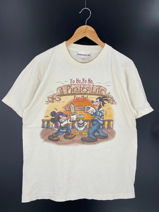 00’ Disney A Pirates Life Size No Tag (Approx. XL) Vintage T-shirt / 7453