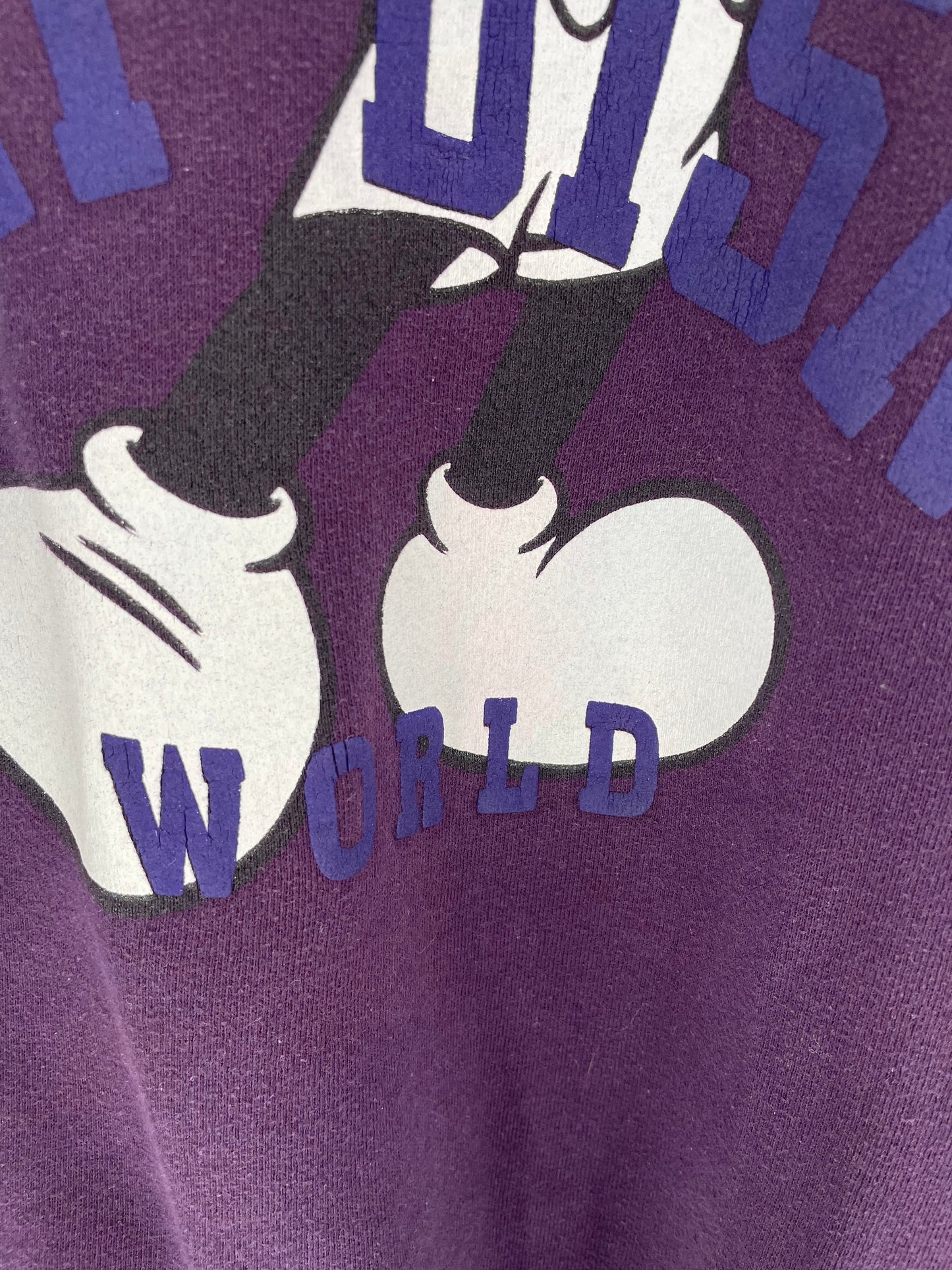 90’s DISNEY MICKEY Made in USA Size Approx.XL Vintage Sweat-shirt / A2745
