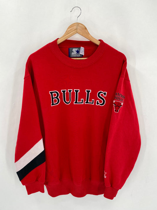 90’s STARTER CHICAGO BULLS Size M Vintage NBA Sweat-shirt / 6377