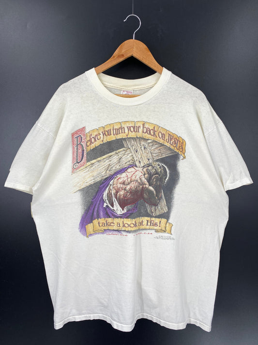 1993 LIVING EPISTLES JESUS Made in USA Size XL Vintage T-Shirt  / A4933