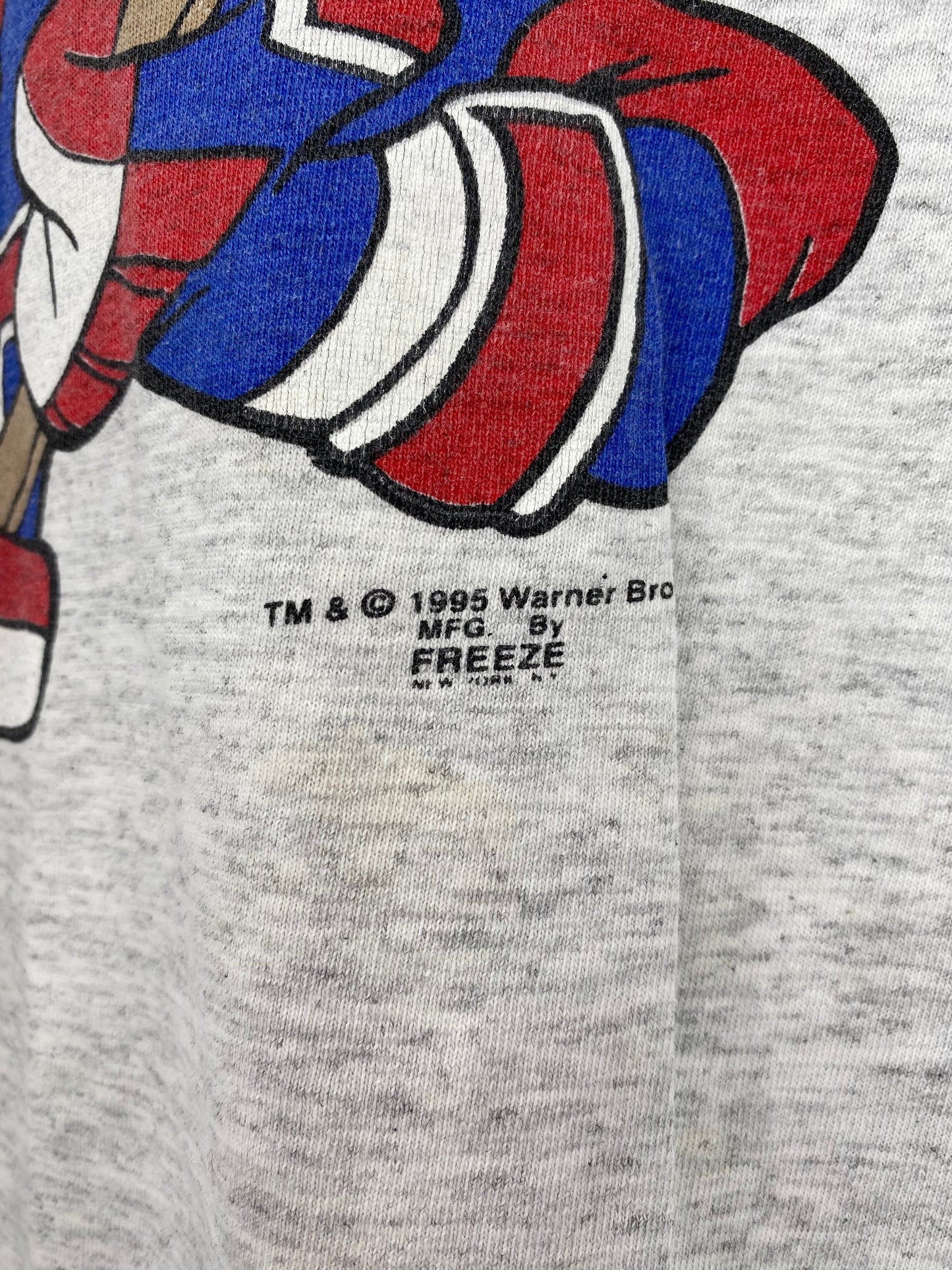 .1995 LOONEY TUNES WILEE Size No Tag (Approx.XXL) Vintage T-Shirt / E932