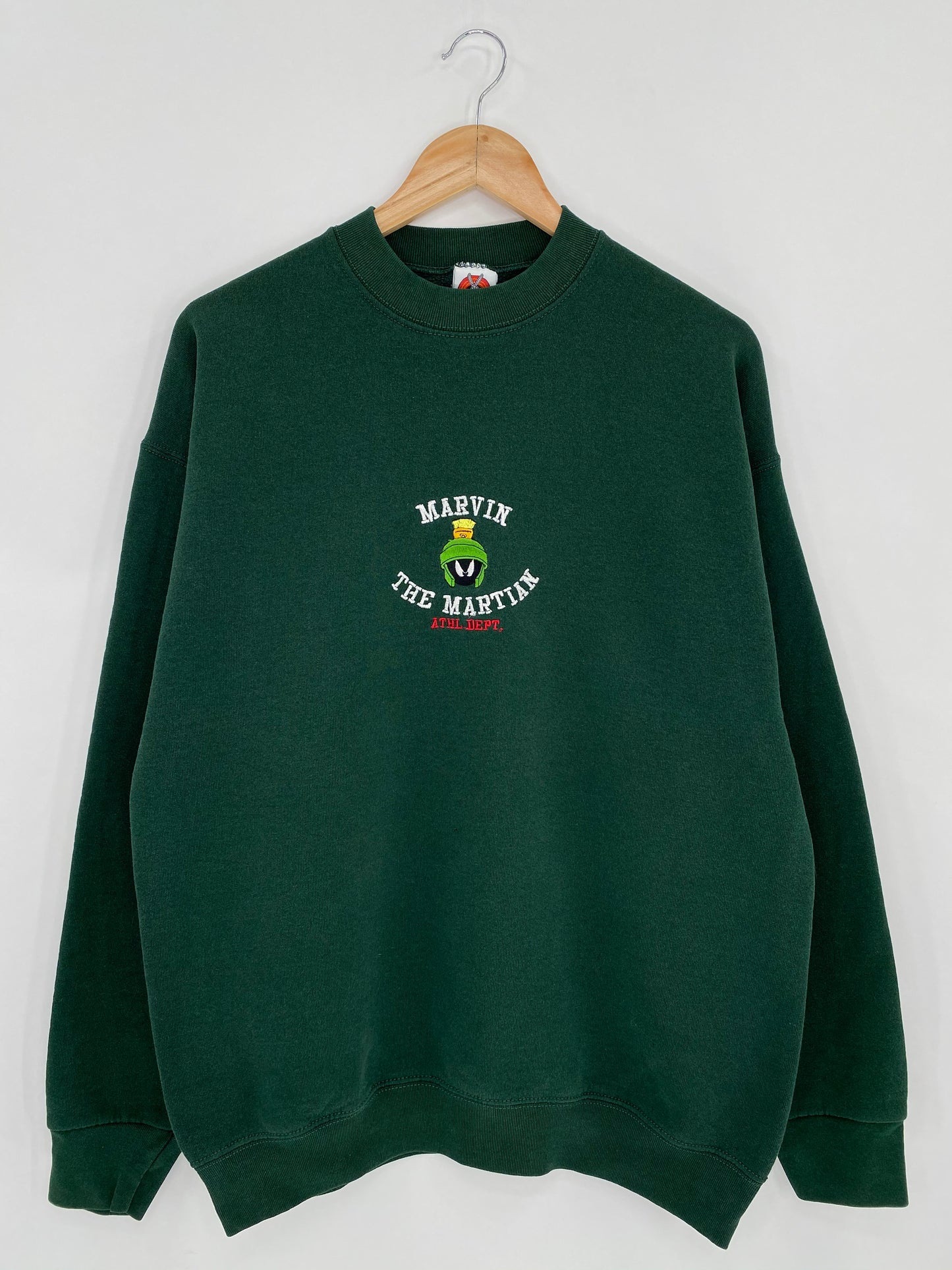 00’ WARNER BROS. LOONEY TUNES MARVIN THE MARTIAN Size XL Vintage Sweat-Shirt   / 5821