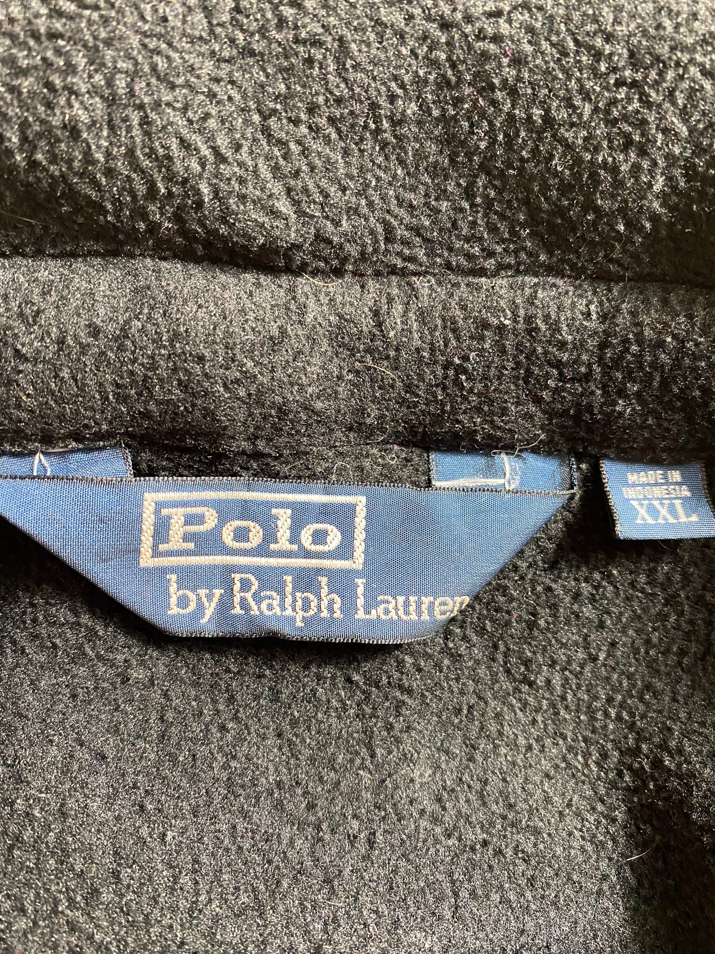 90’s POLO RALPH LAUREN Size XXL Vintage Fleece Zip-up Jacket / K3545