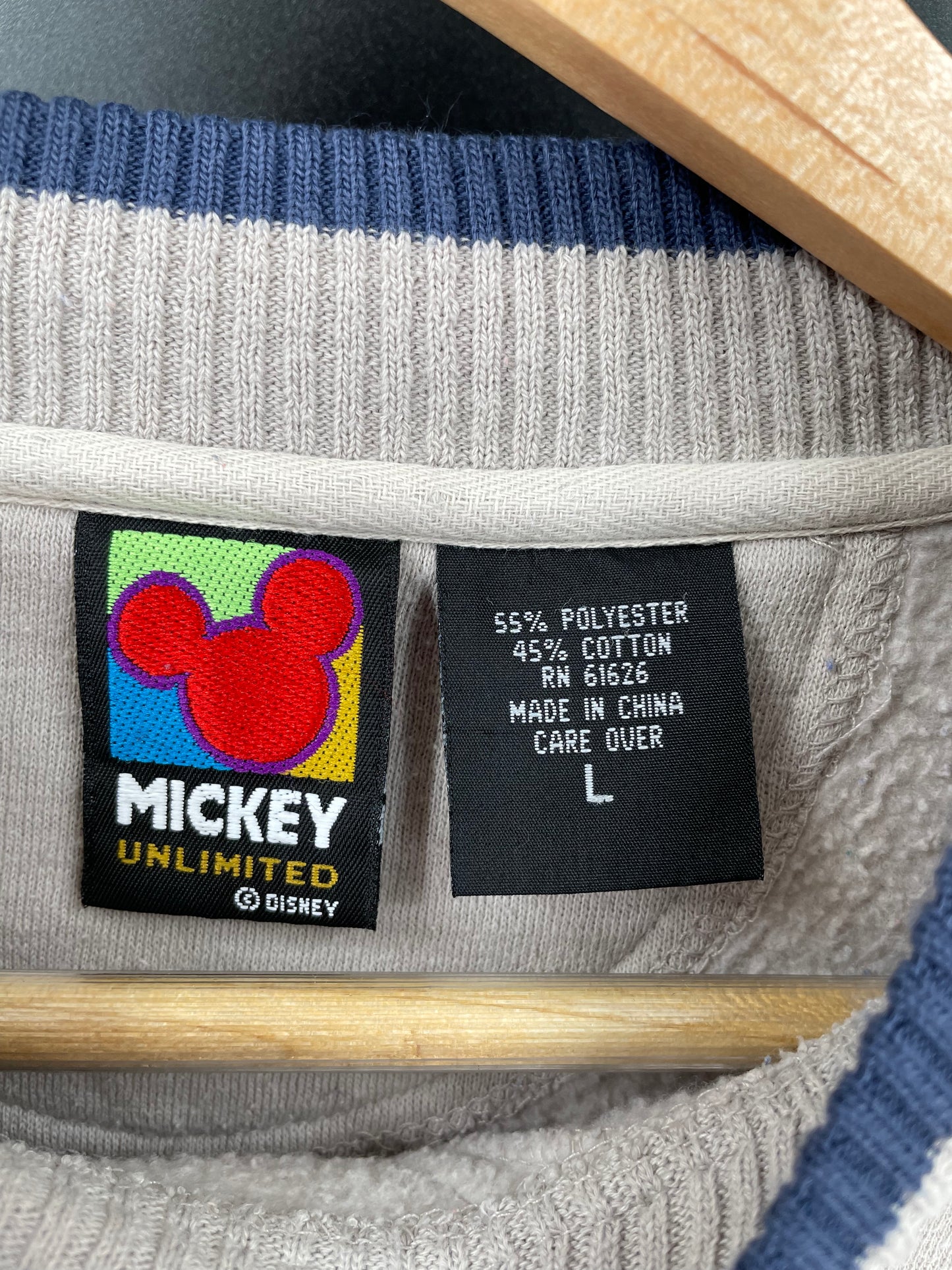 90’s DISNEY MICKEY Size L Vintage Sweat-shirt / K2672