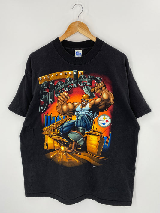 1994 PITTSBURGH STEELERS Made in USA Size XL Vintage NFL T-shirt  / 7393