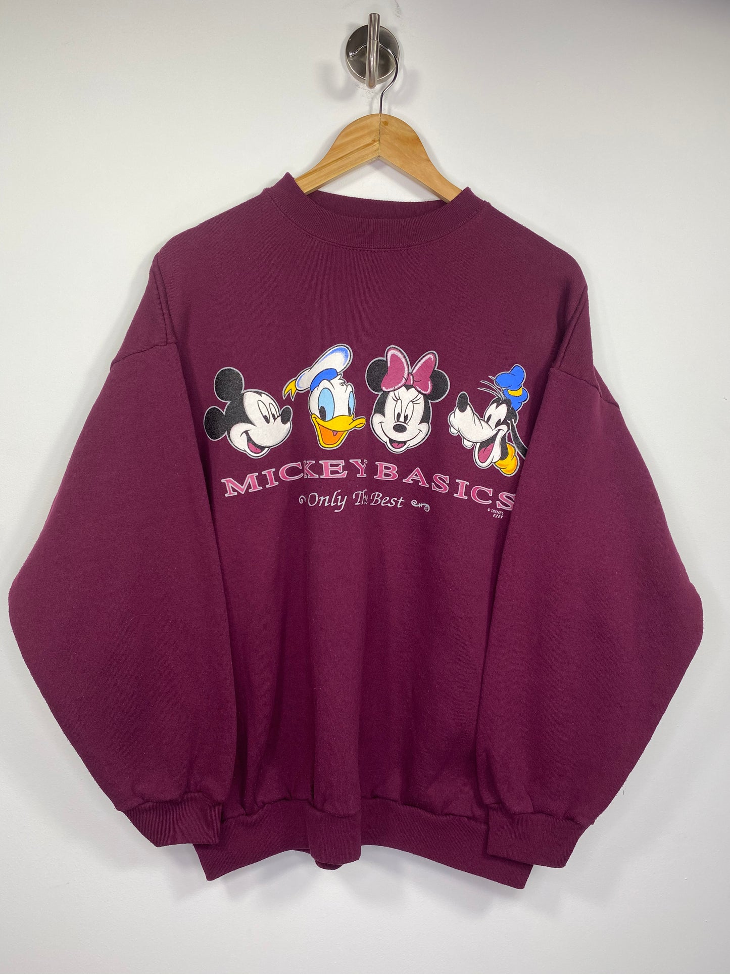 Vintage Disney Mickey Basics Size Approx.L Sweat-Shirt / 5237