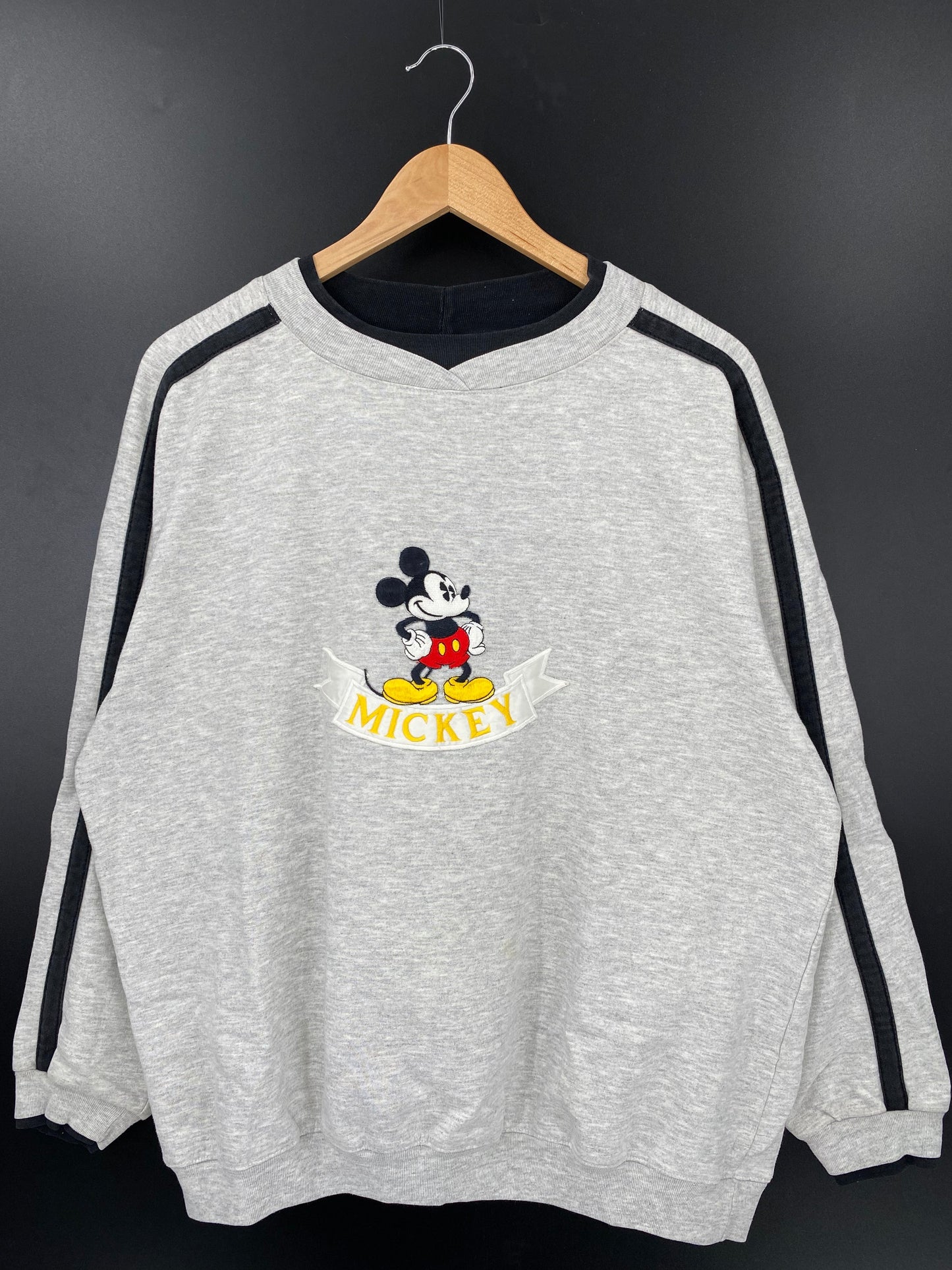 90's DISNEY MICKEY Size Ladies XL Vintage Sweat-shirt / A5657