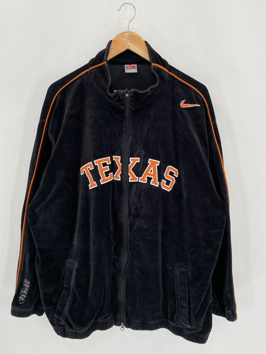 90’s NIKE TEXAS Size XL Vintage Velour Jacket  / 6463