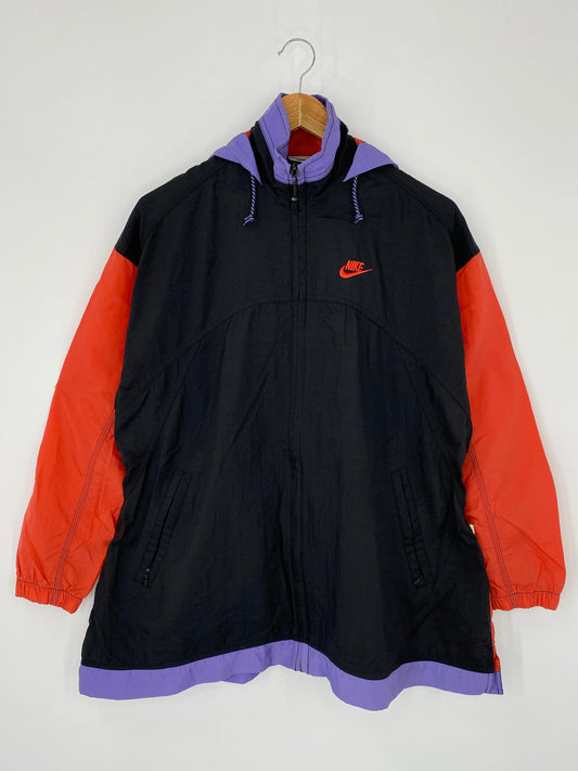 .90’s NIKE Size Ladies S VintageZip-up Hoodie Nylon Jacket / E891