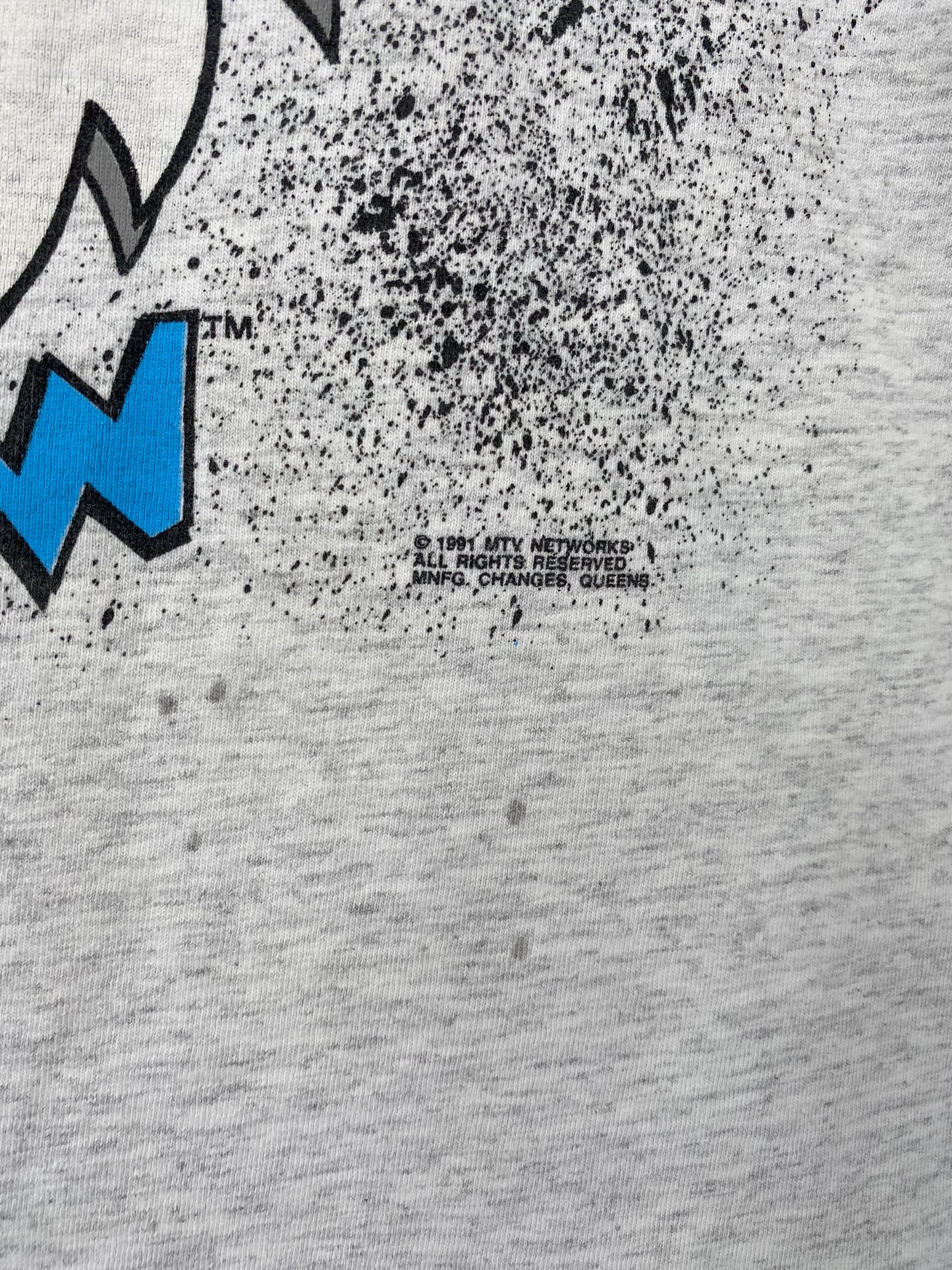 1991 The Ren & Stimpy Show Made in USA Size XL Vintage T-Shirt / K1608