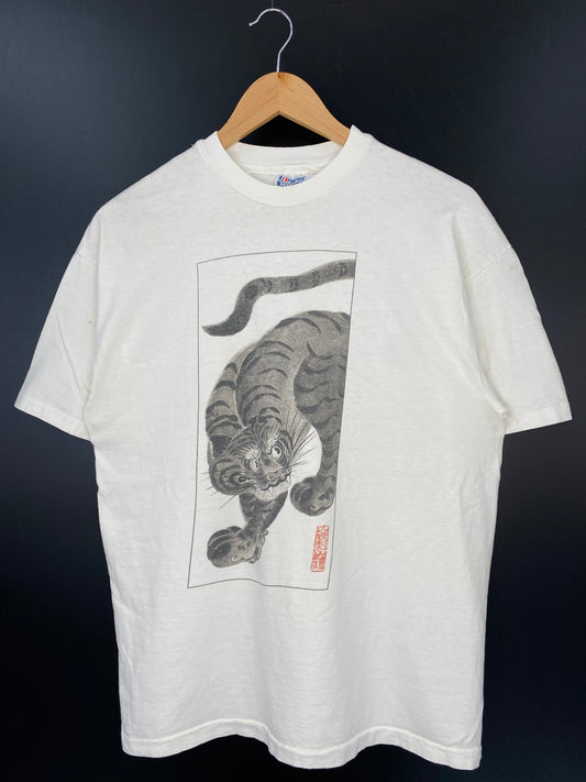 90’s TIGER Made in USA Size L  Vintage T-Shirts / K2606
