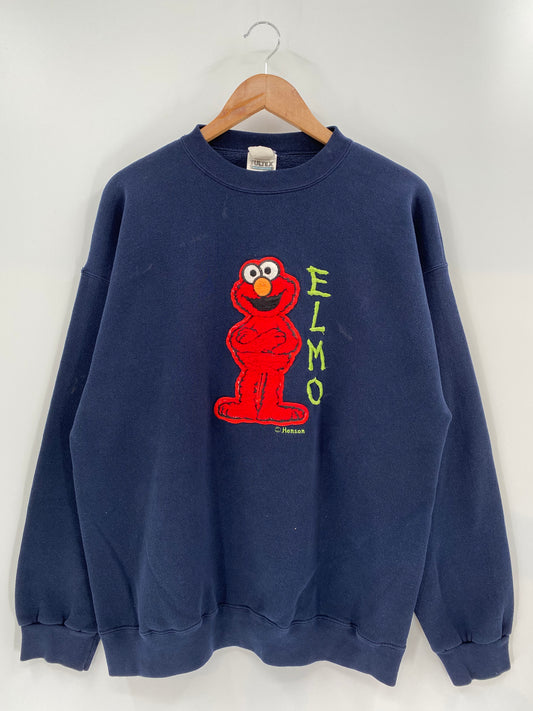 90’s SEASAME STREET ELMO Made in USA Size XL Vintage Sweatshirt / 9524