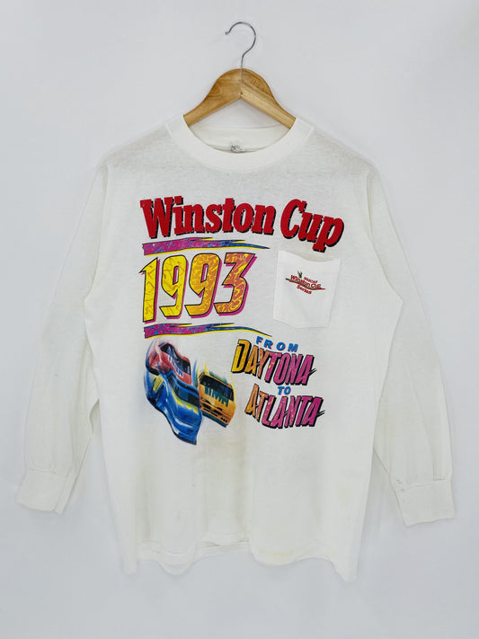 1993 Winston Cup  Racing Made in USA Size XL Vintage Long-Sleeve-T-Shirt / k4902