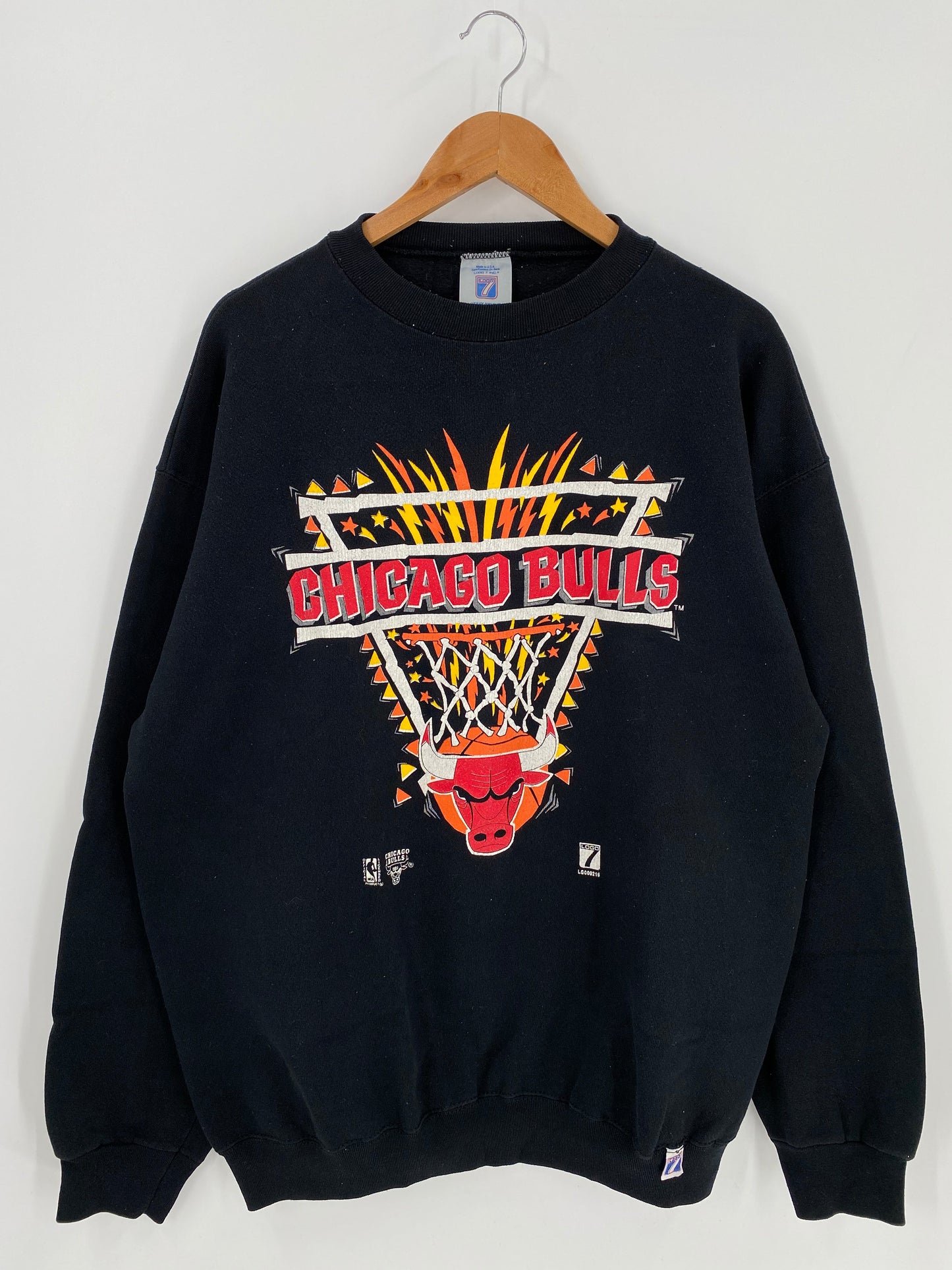 90’s CHICAGO BULLS Made in USA Size XL Vintage NBA Sweat shirt / A1672