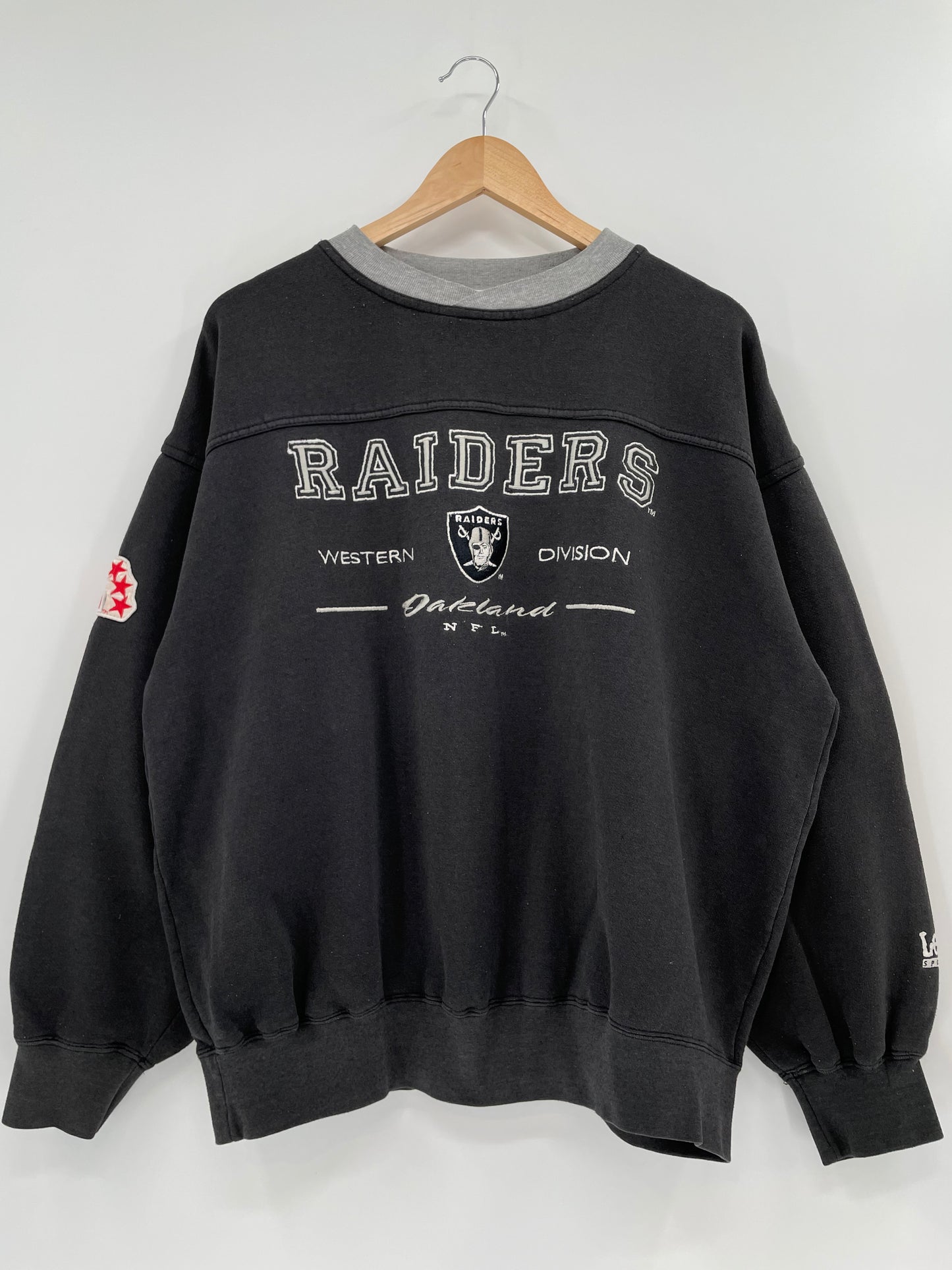 90’s Oakland Raiders Size L Vintage NFL Sweat-shirt / K1443